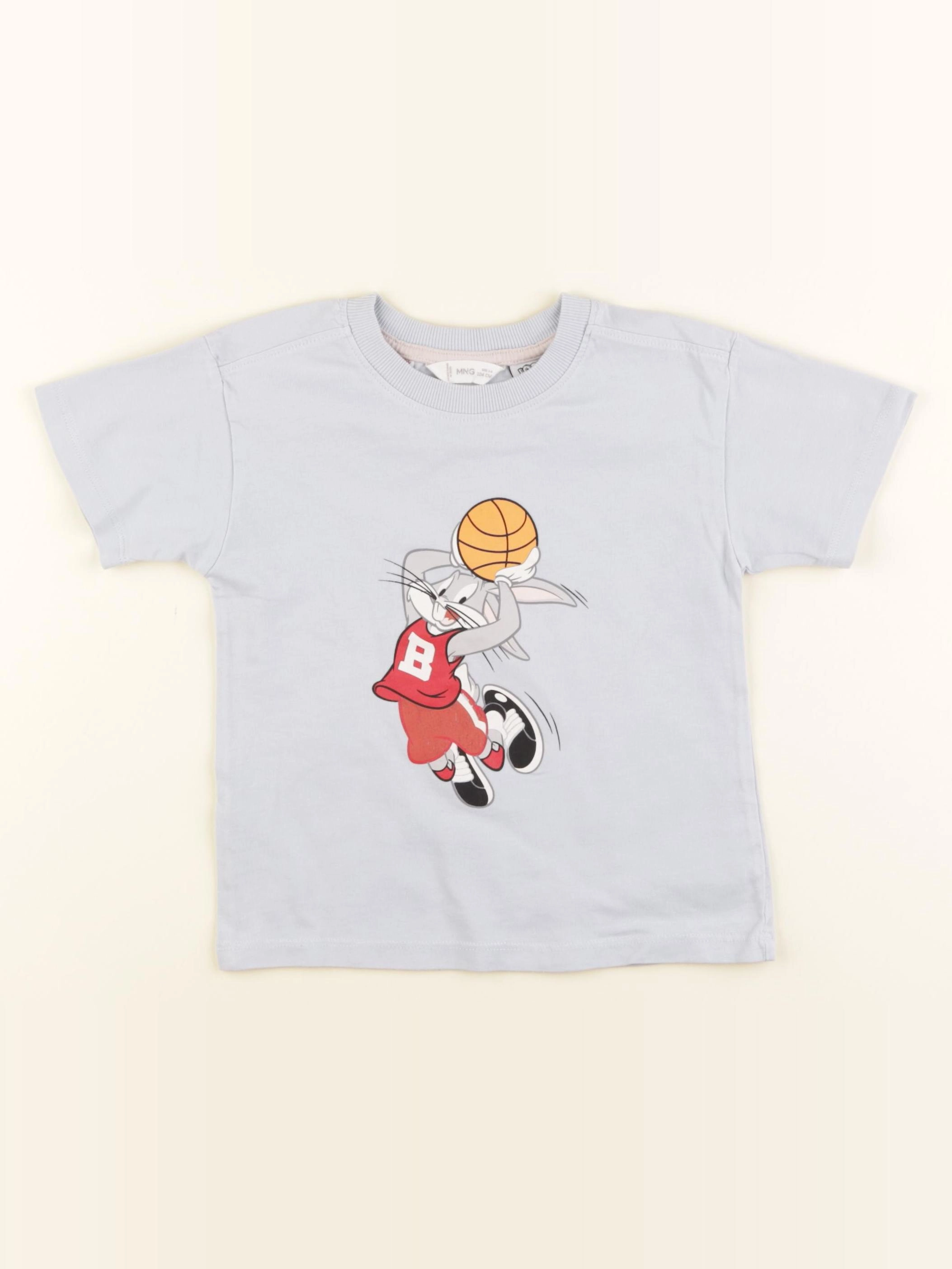 Mango - tee-shirt bleu - 3/4 ans