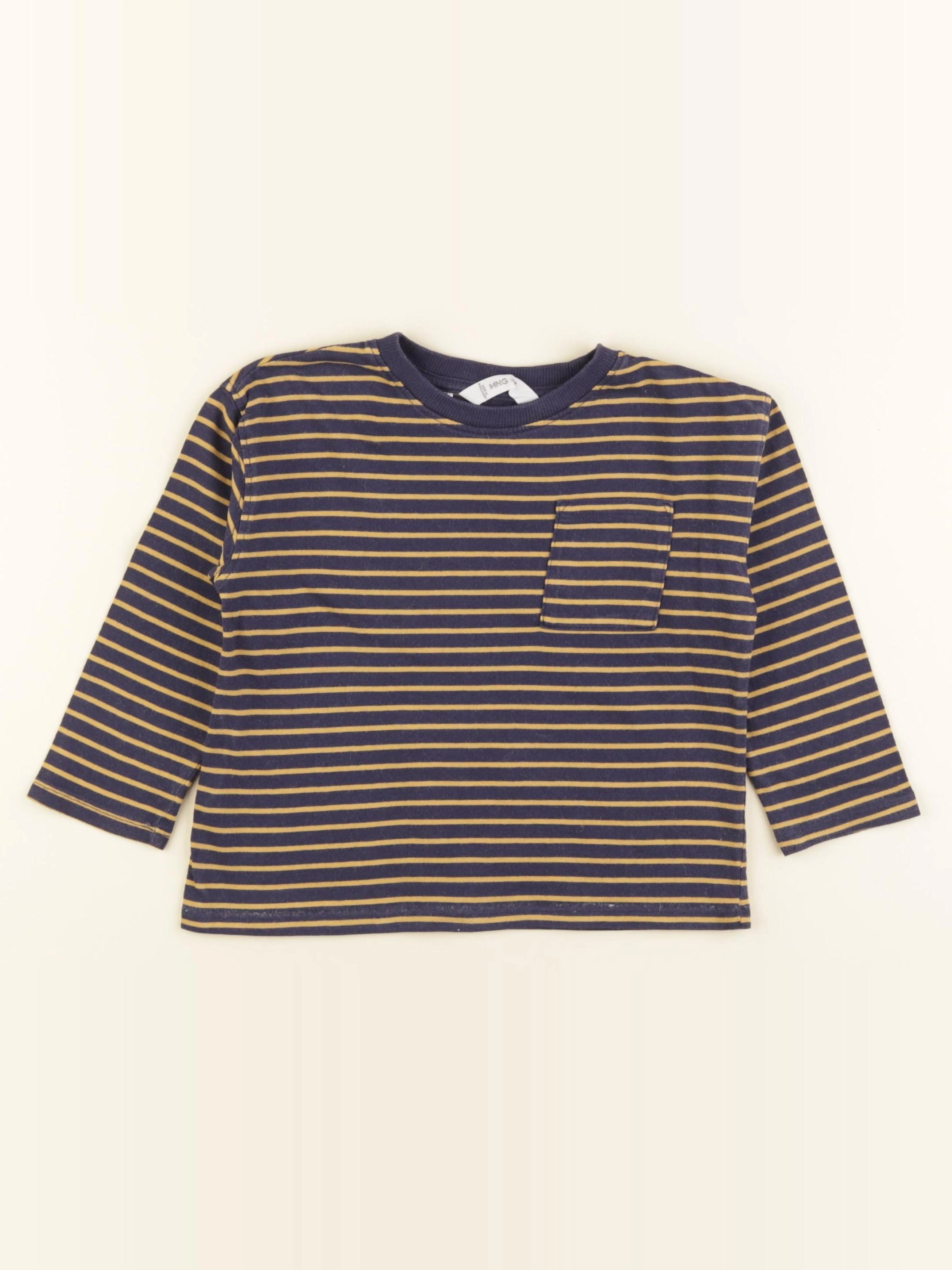 Mango - tee-shirt jaune, noir - 18/24 mois