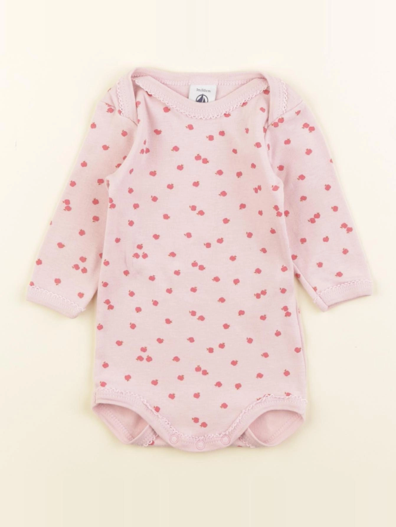 Petit Bateau - body rose - 3 mois