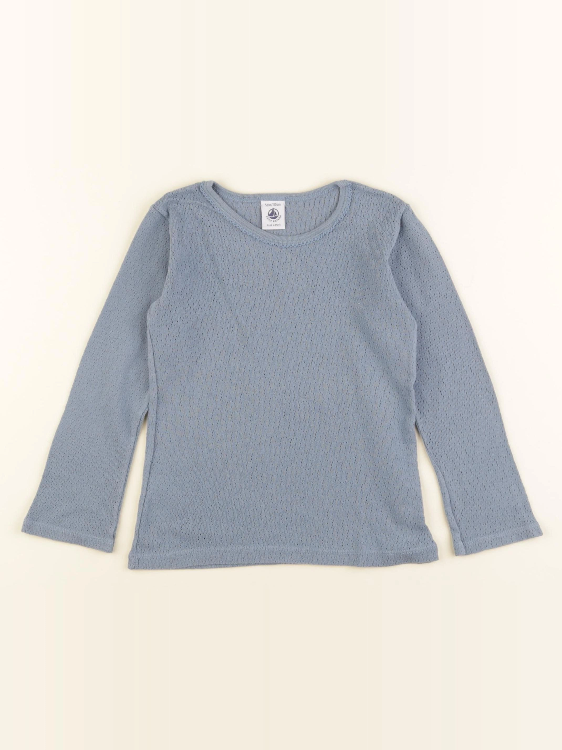 Petit Bateau - maillot de corps bleu - 5 ans