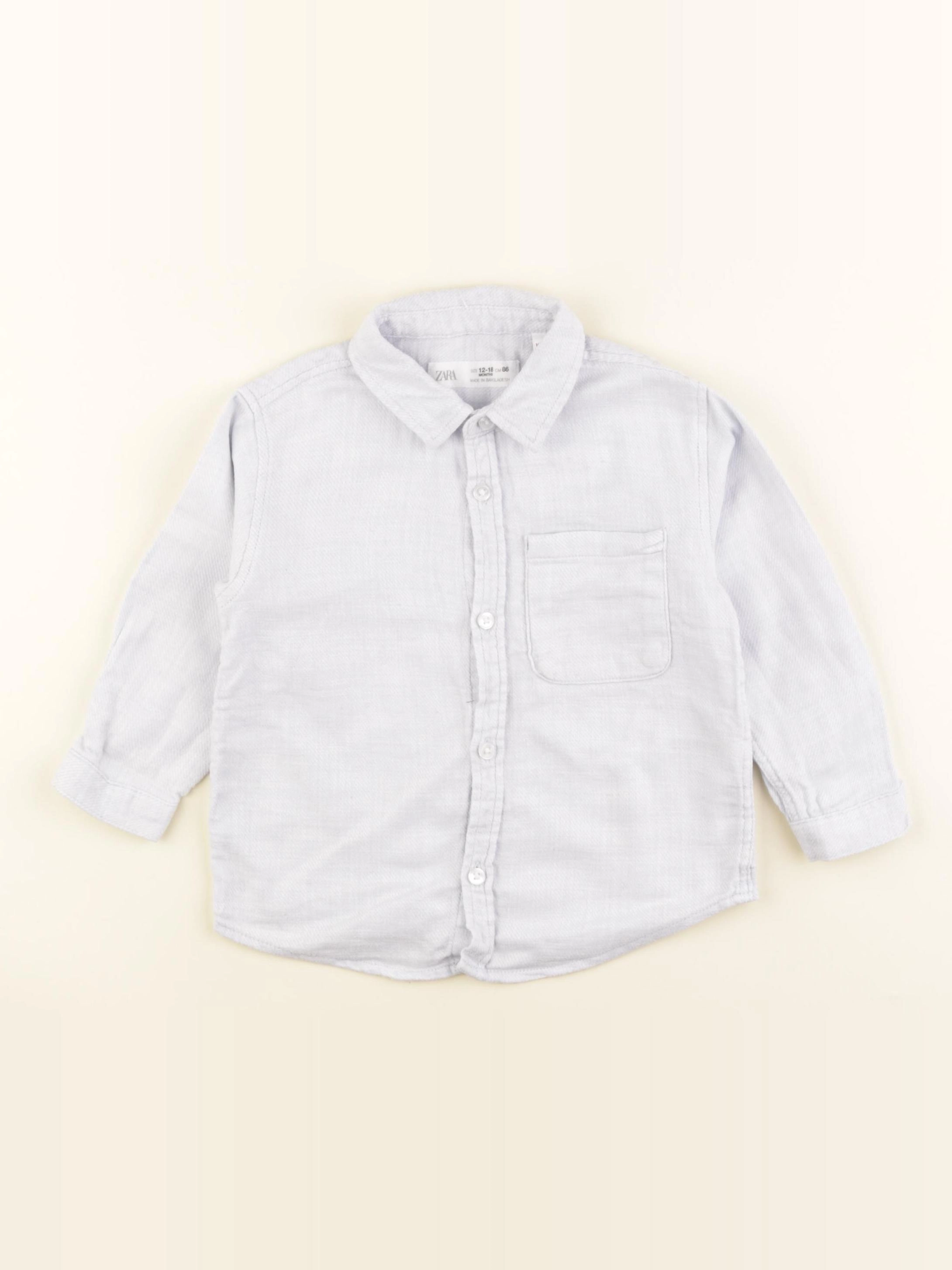 Zara - chemise bleu - 12/18 mois