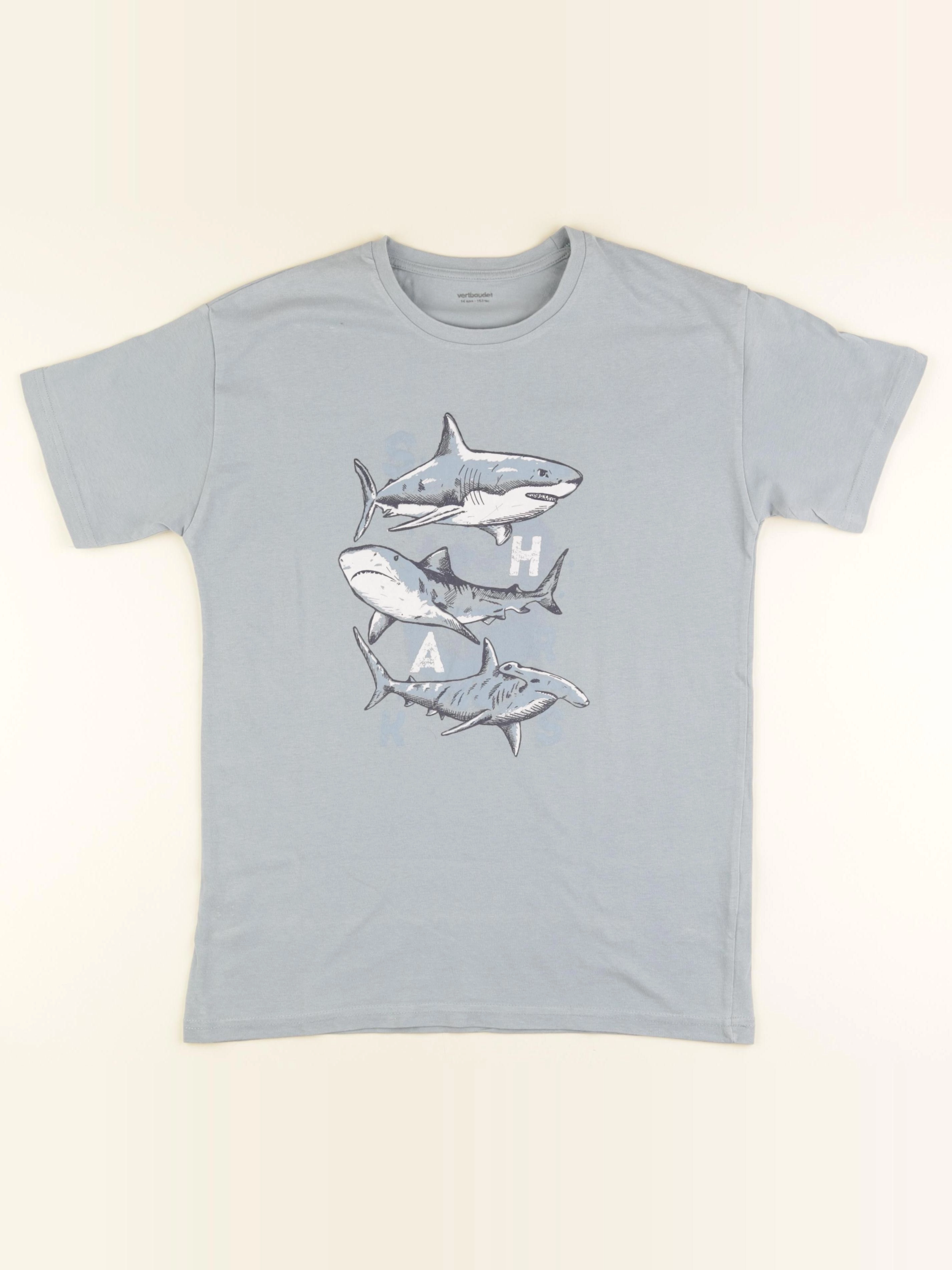 Vertbaudet - tee-shirt bleu - 14 ans