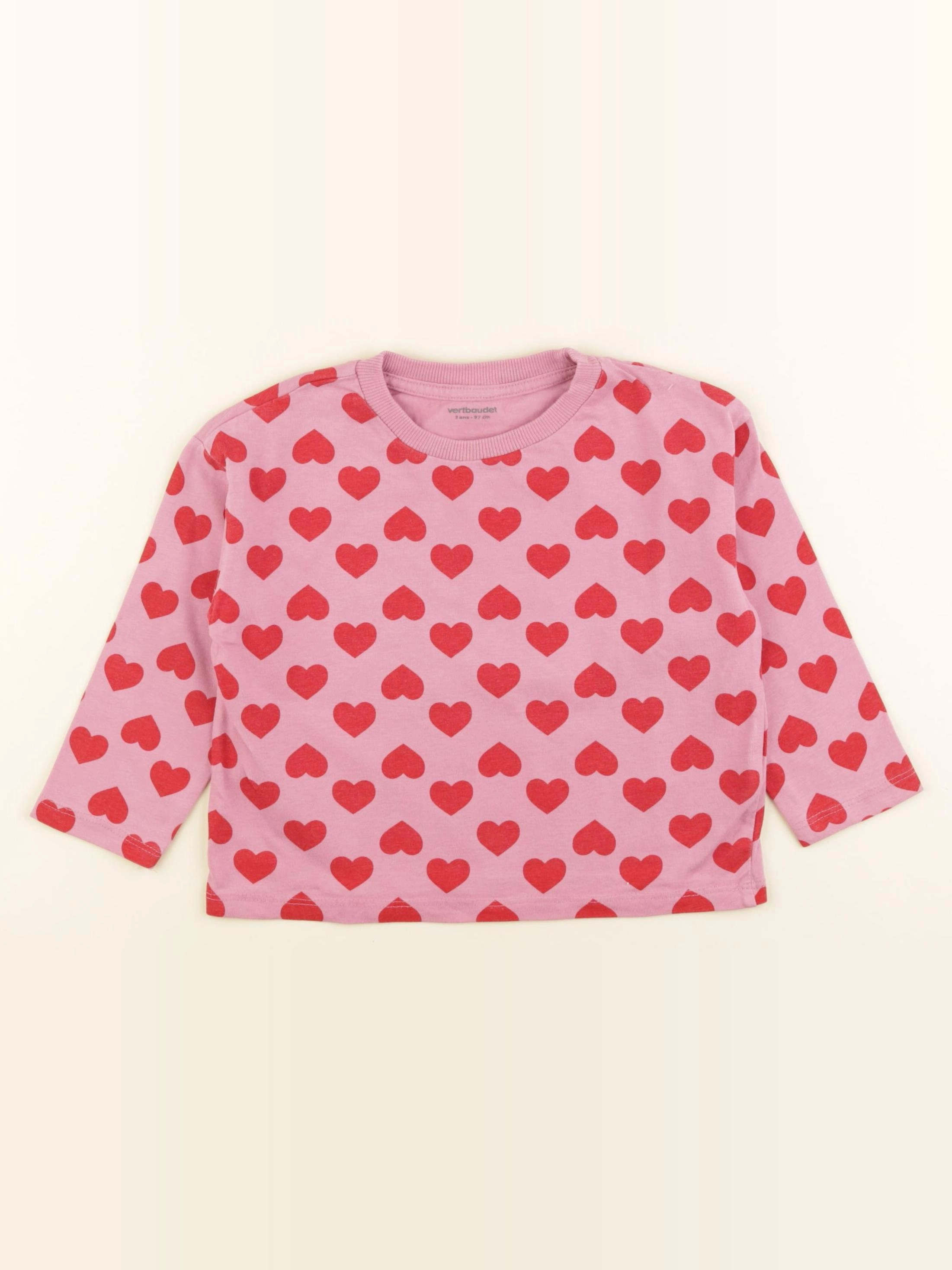 Vertbaudet - tee-shirt rose - 3 ans