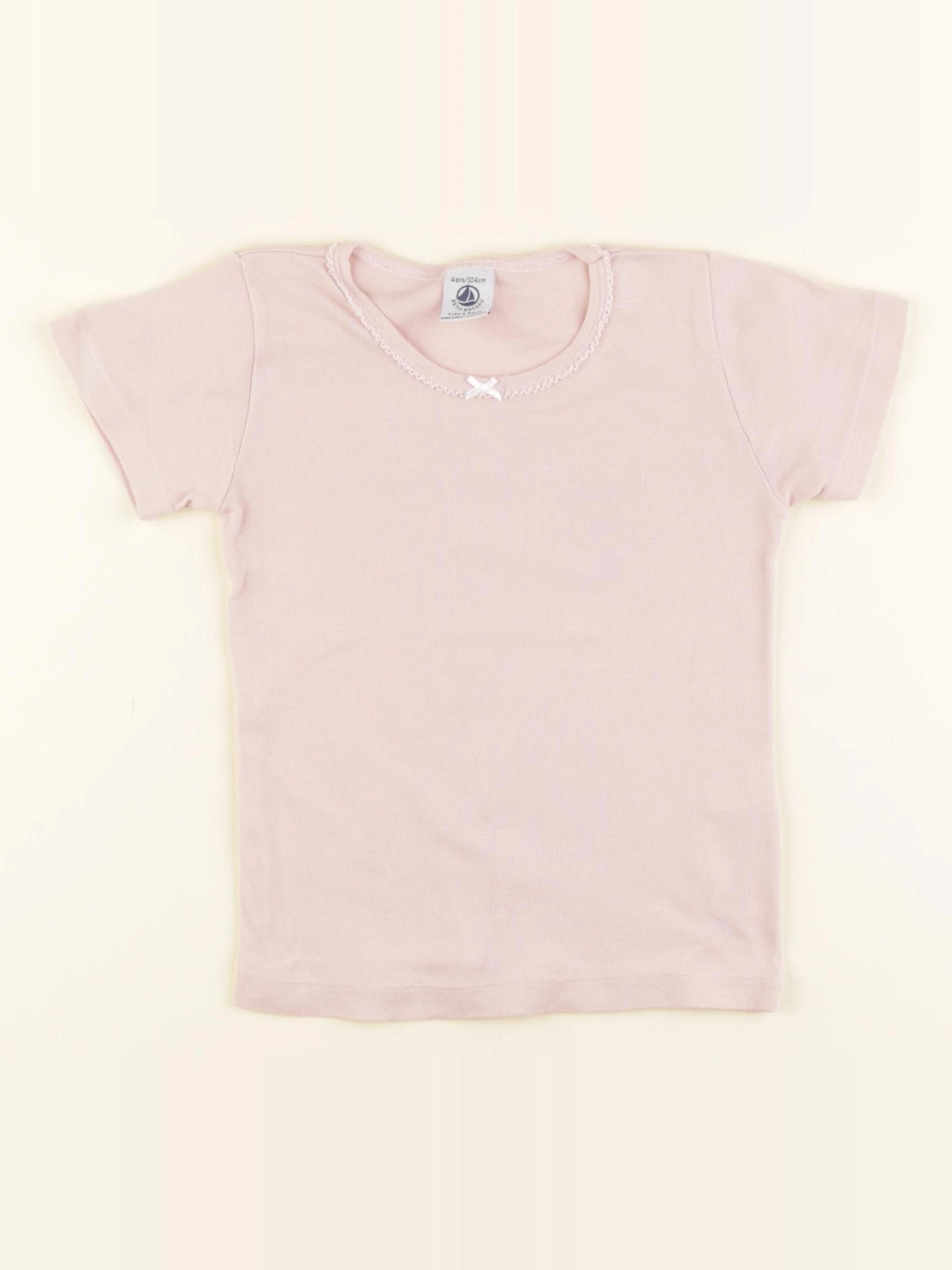 Petit Bateau - maillot de corps rose - 4 ans