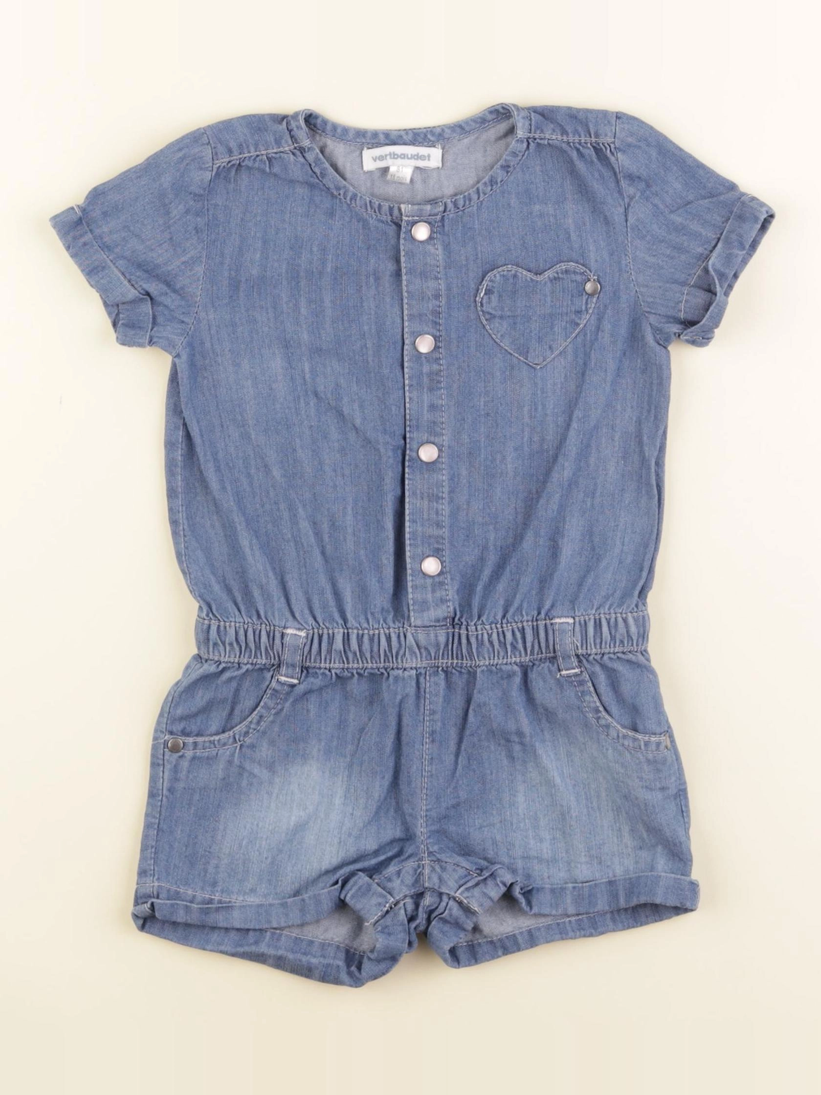 Vertbaudet - combinaison bleu - 18 mois