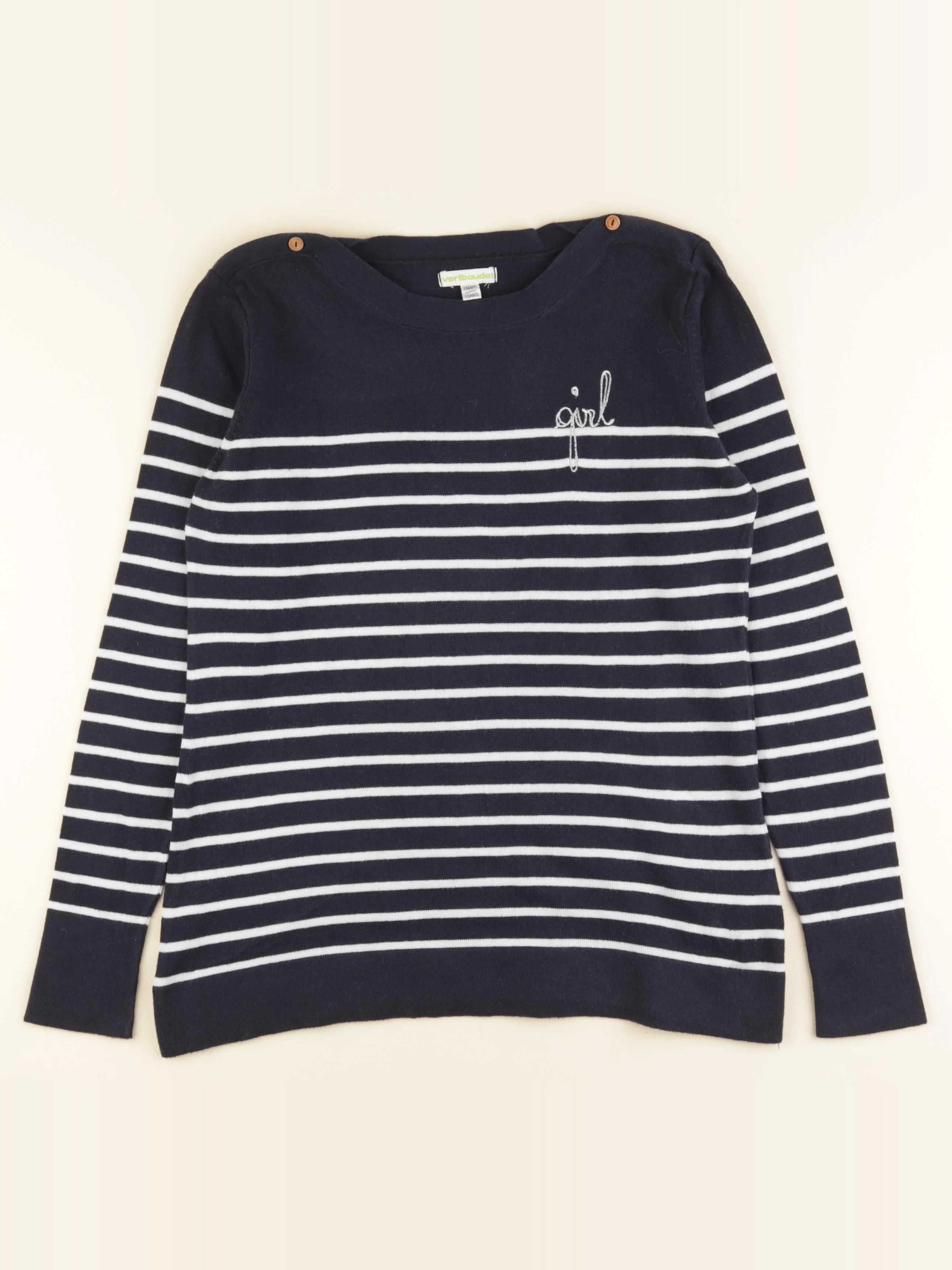 Vertbaudet - pull bleu - 12 ans