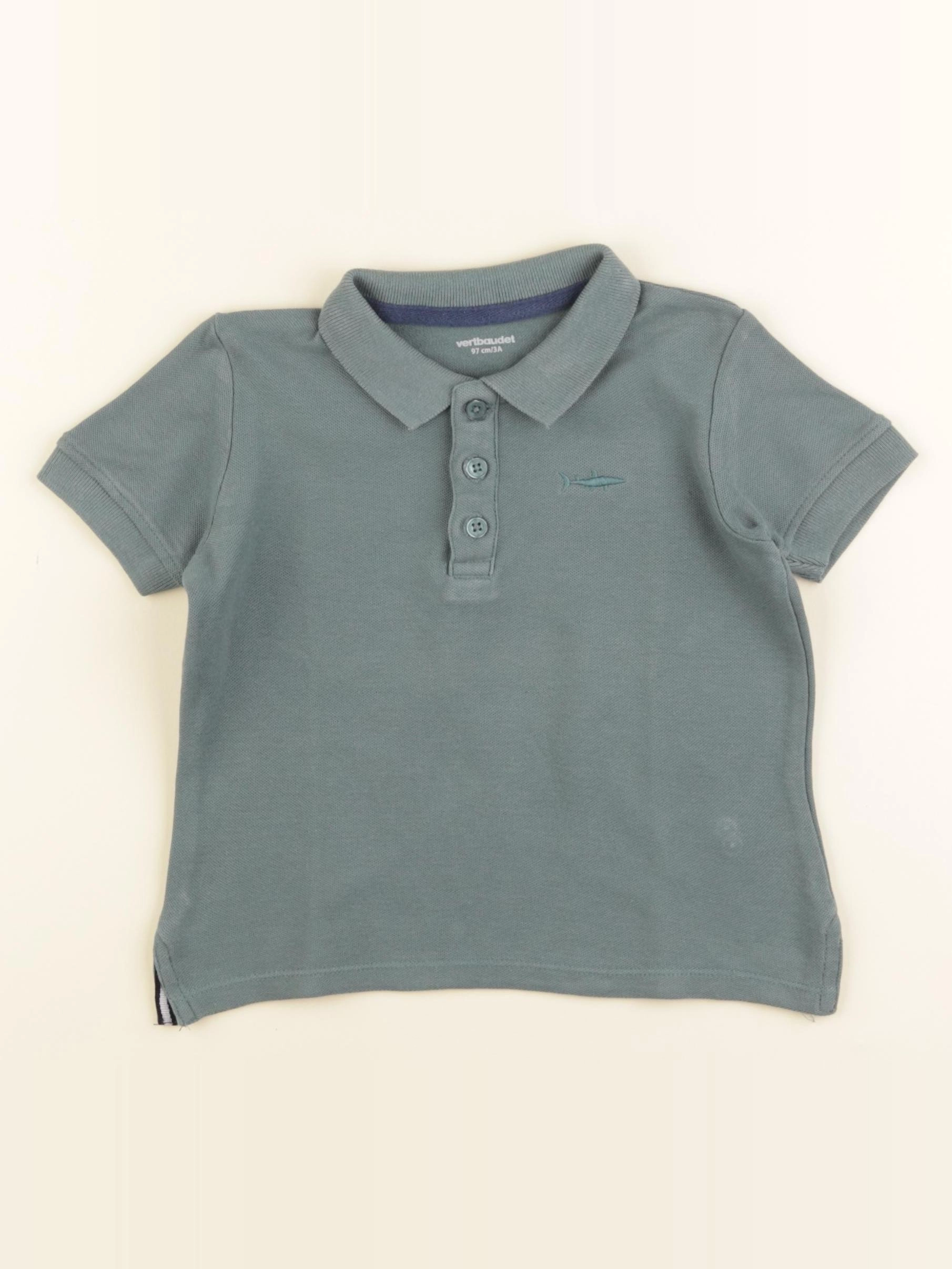 Vertbaudet - polo vert - 3 ans