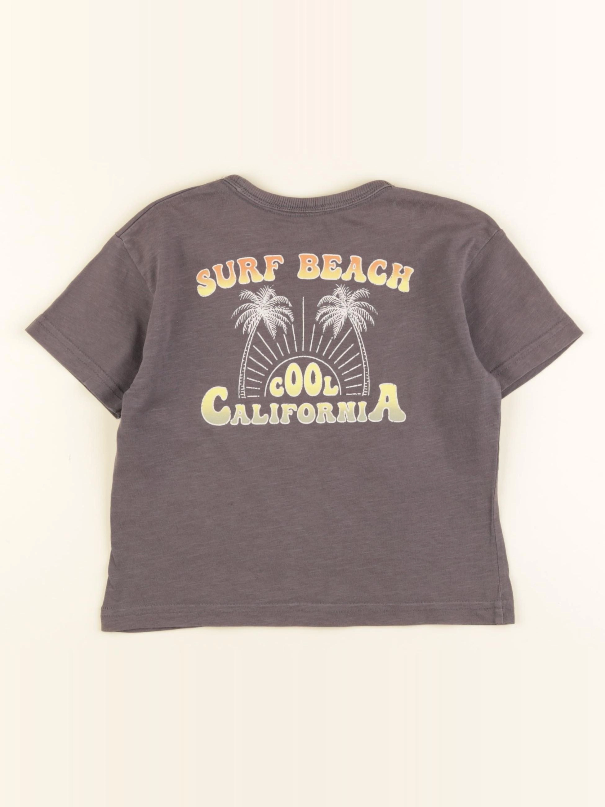 Vertbaudet - tee-shirt imprimé au dos gris - 4 ans