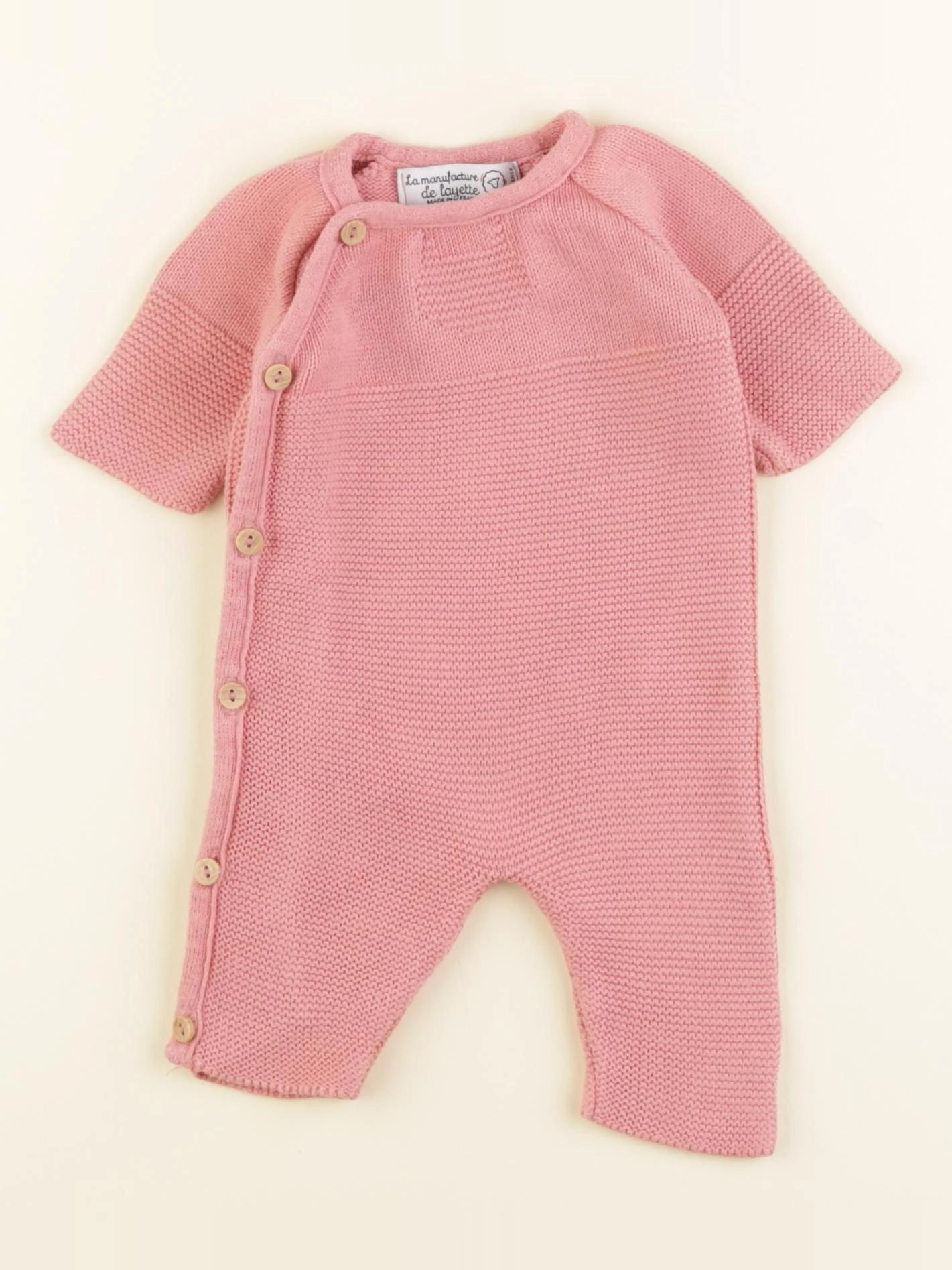 La manufacture de layette - combinaison rose - 0 mois