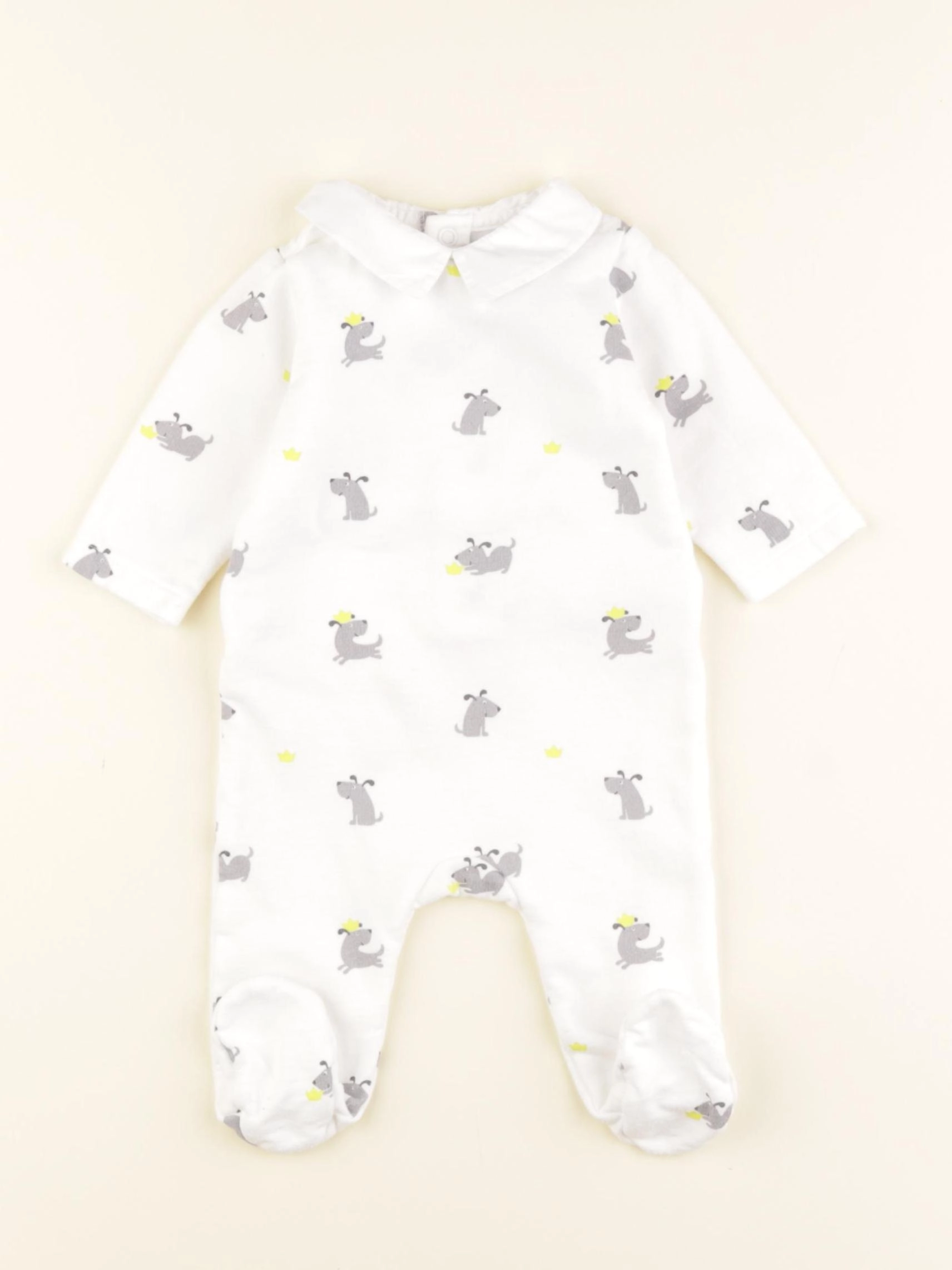 Jacadi - pyjama coton blanc - 3 mois