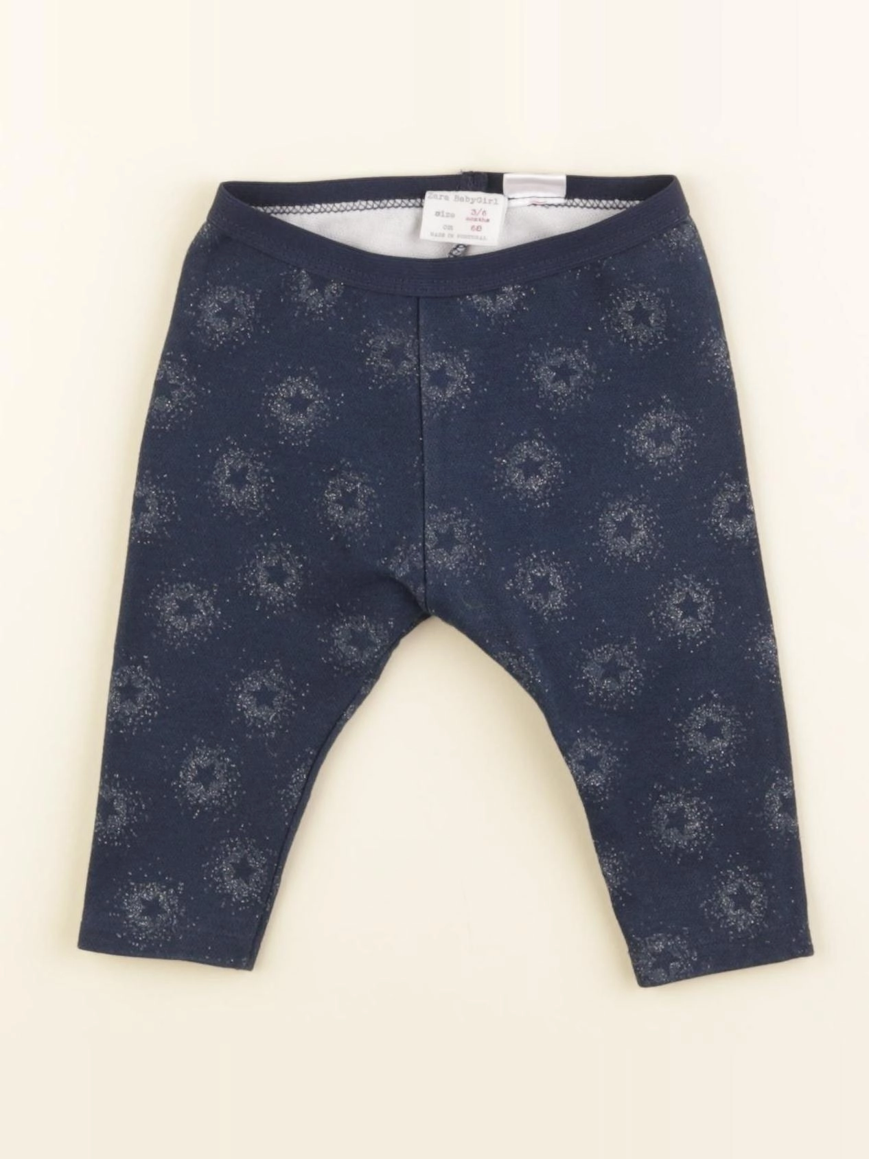 Zara - legging bleu - 3/6 mois