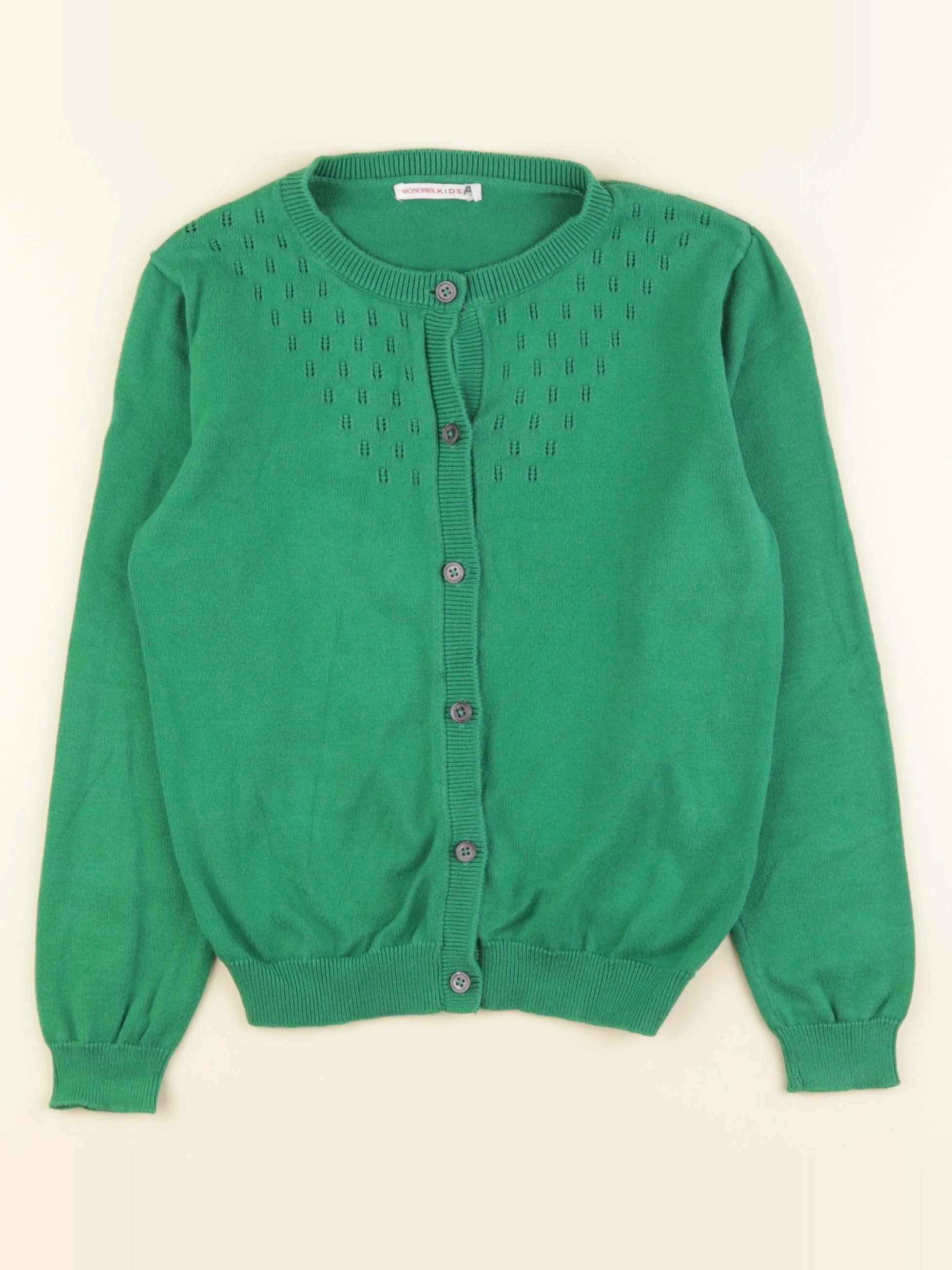 Monoprix - gilet vert - 8 ans