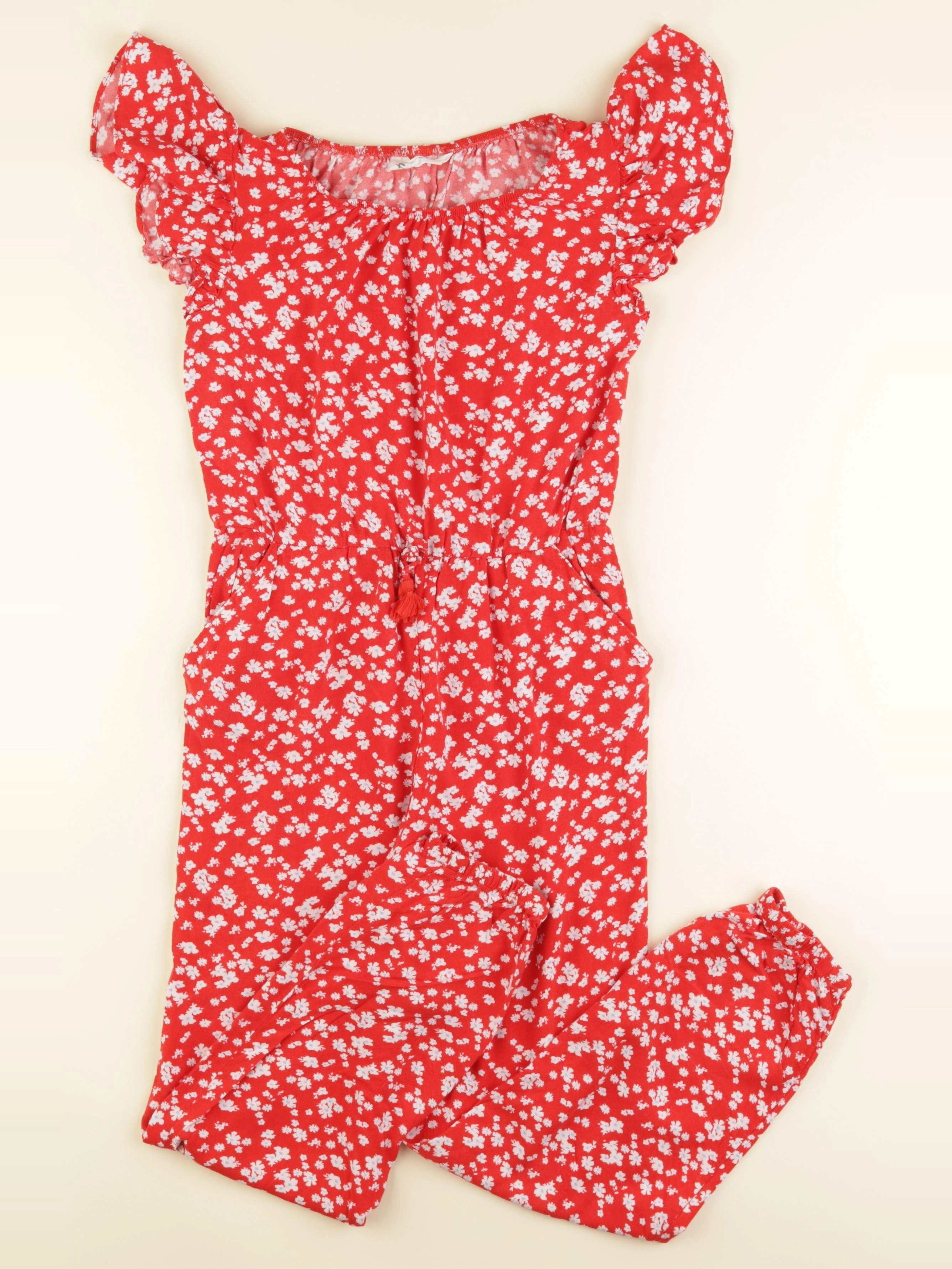 H&M - combinaison rouge - 8/9 ans