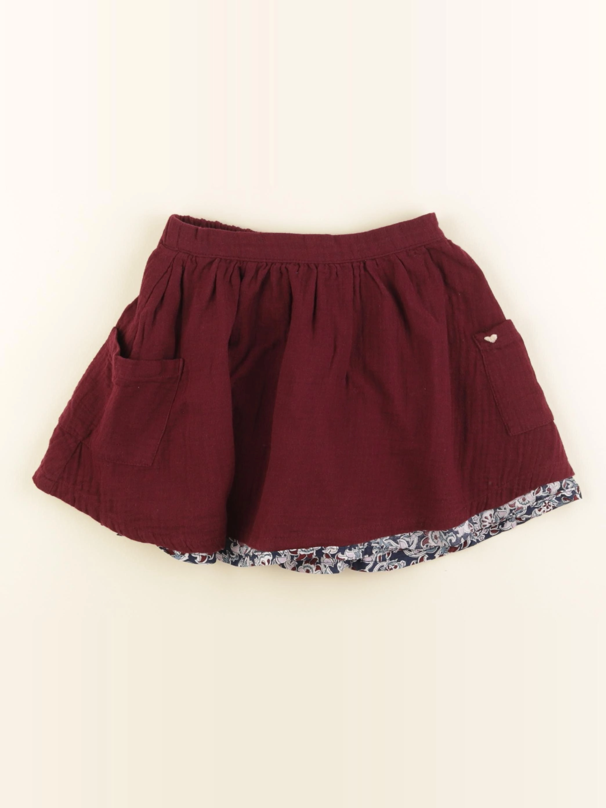 Vertbaudet - jupe violet - 7 ans