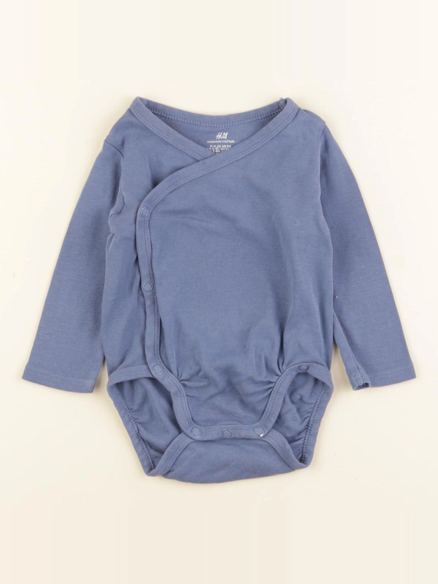 H&M - body bleu - 2/4 mois