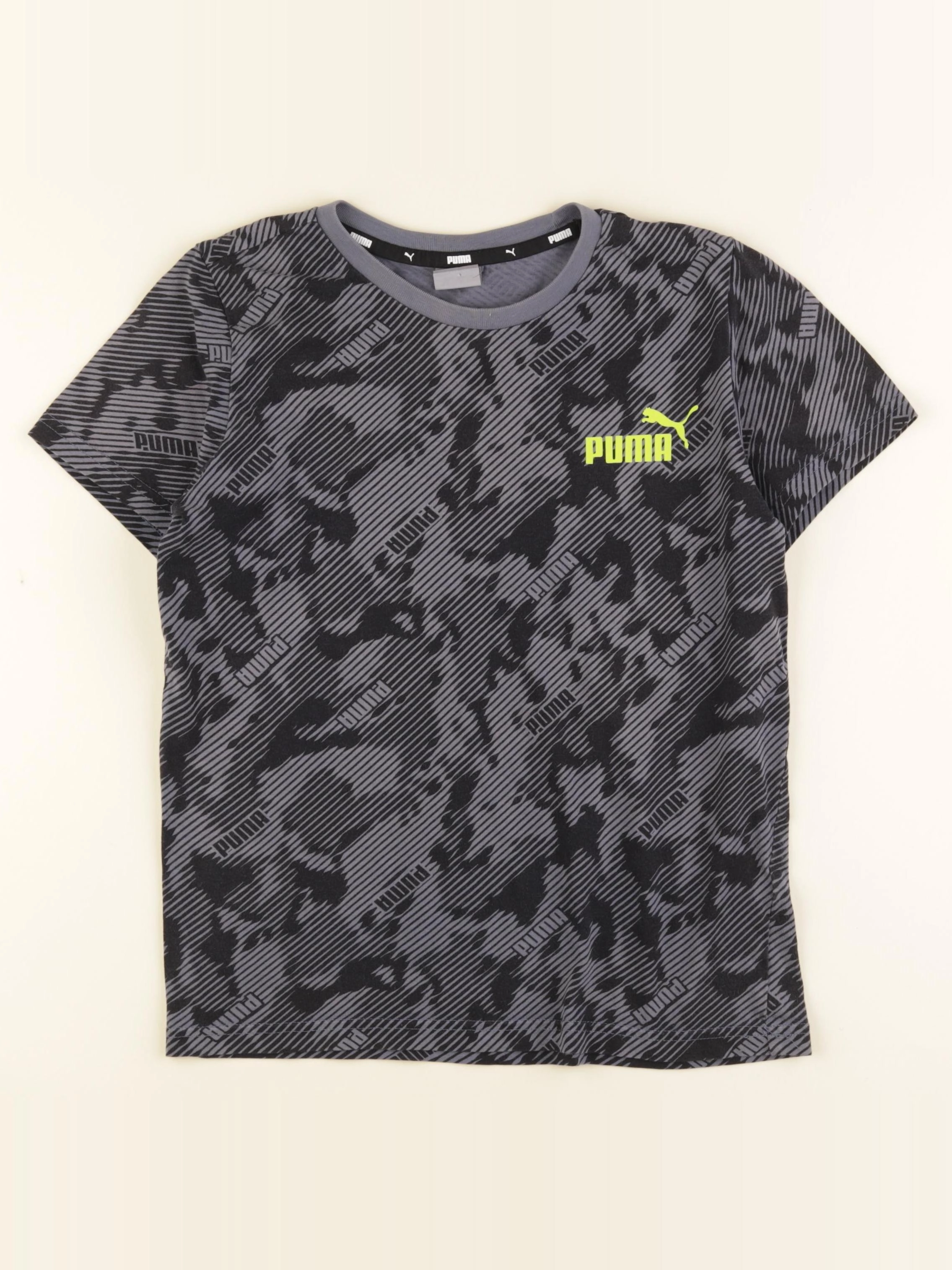 Puma - tee-shirt gris, noir - 11/12 ans