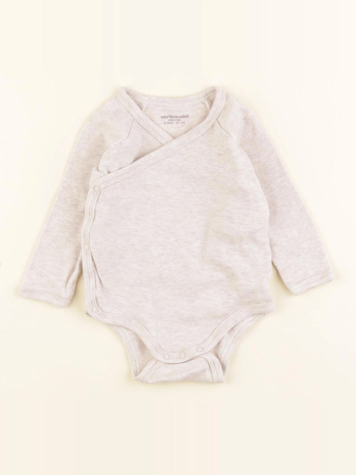 Vertbaudet - body beige - 6 mois