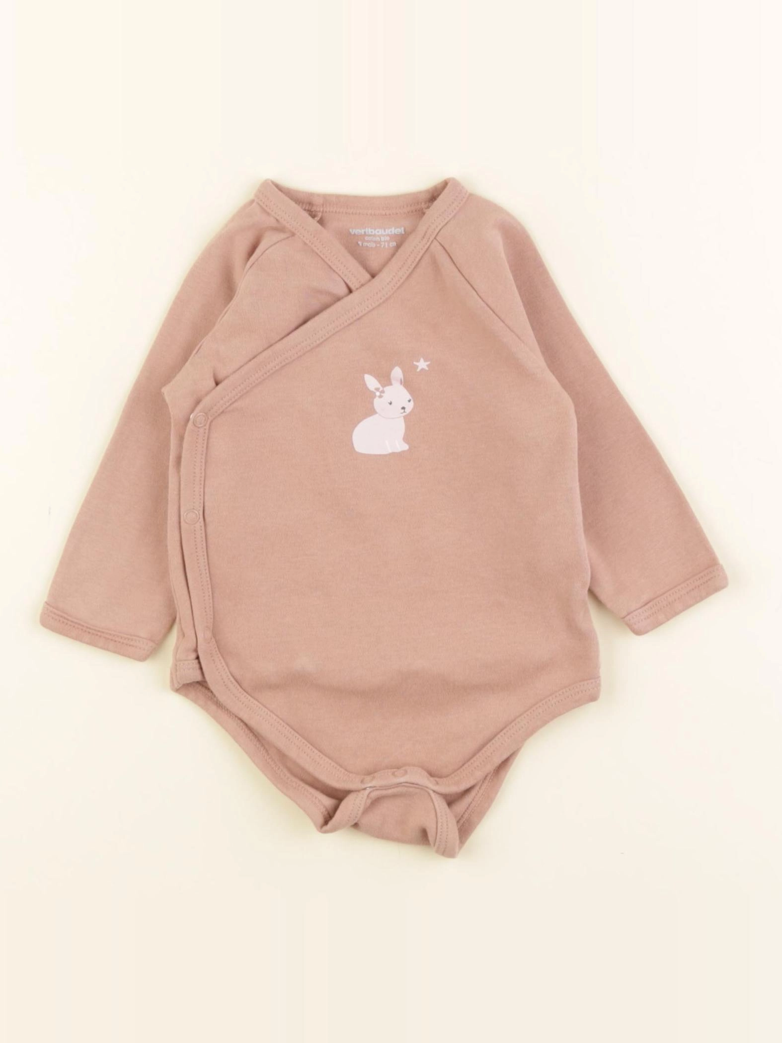 Vertbaudet - body marron - 9 mois