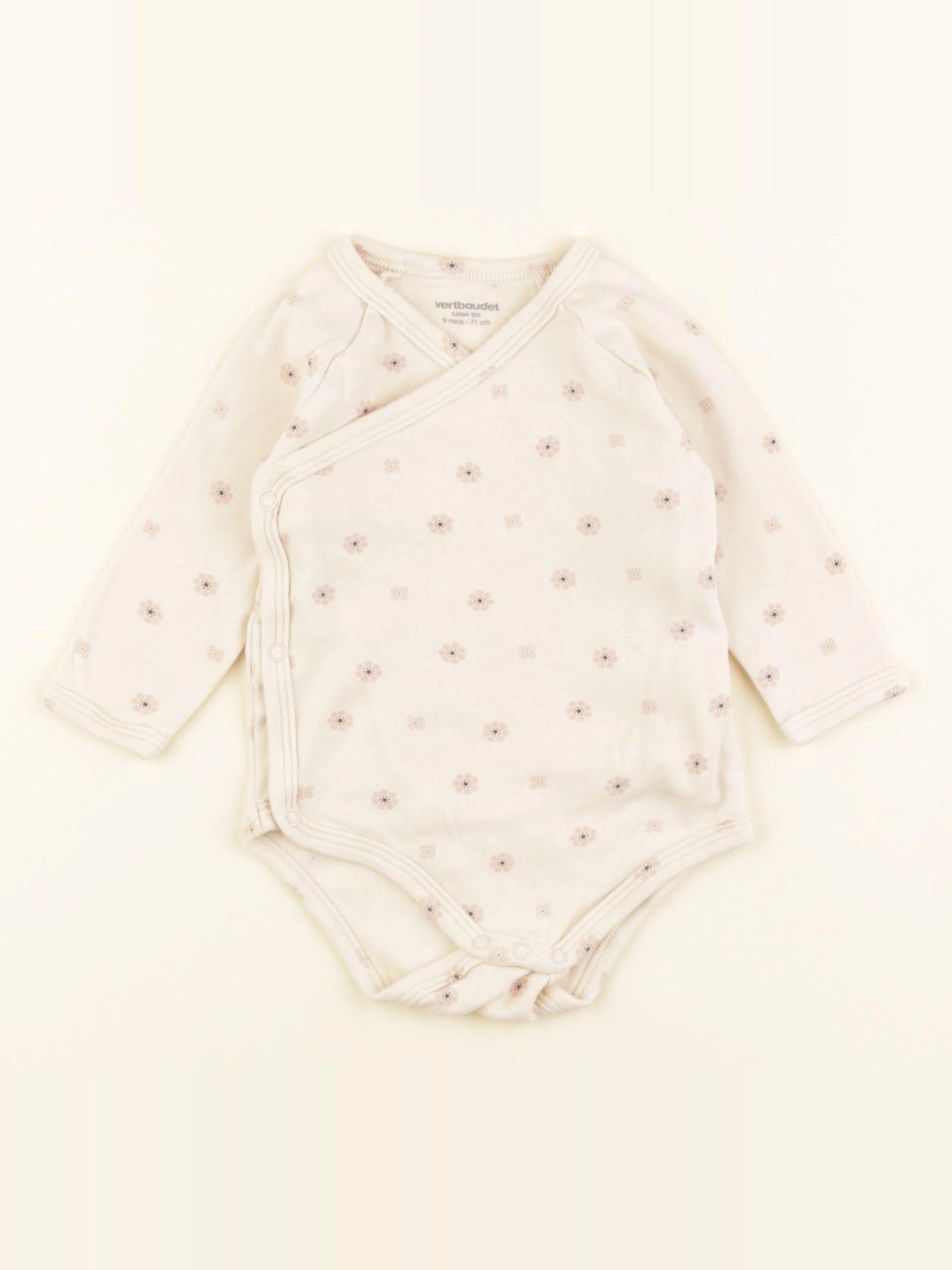 Vertbaudet - pyjama coton rose - 0 mois