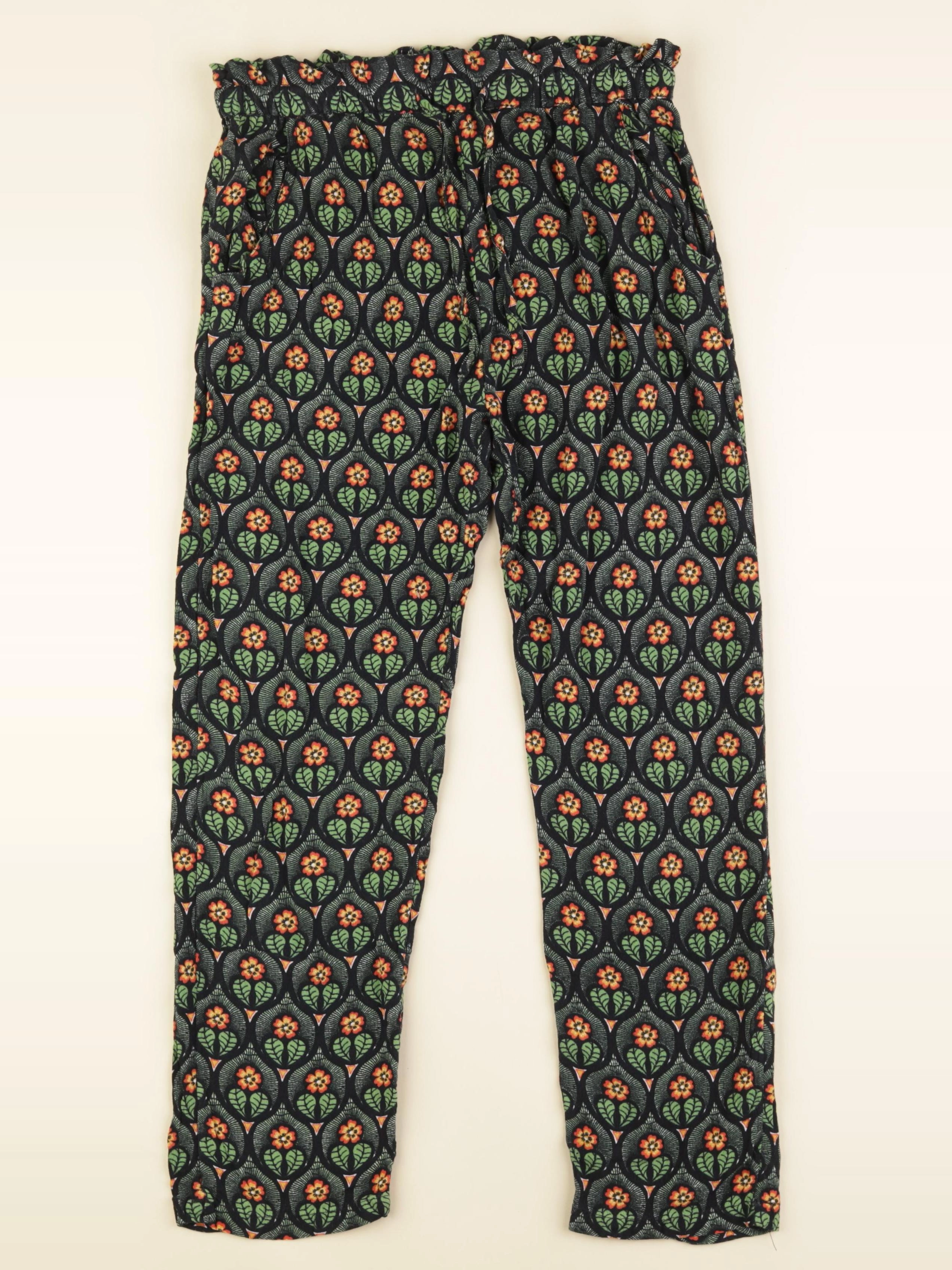 Monoprix - pantalon noir, vert - 12 ans