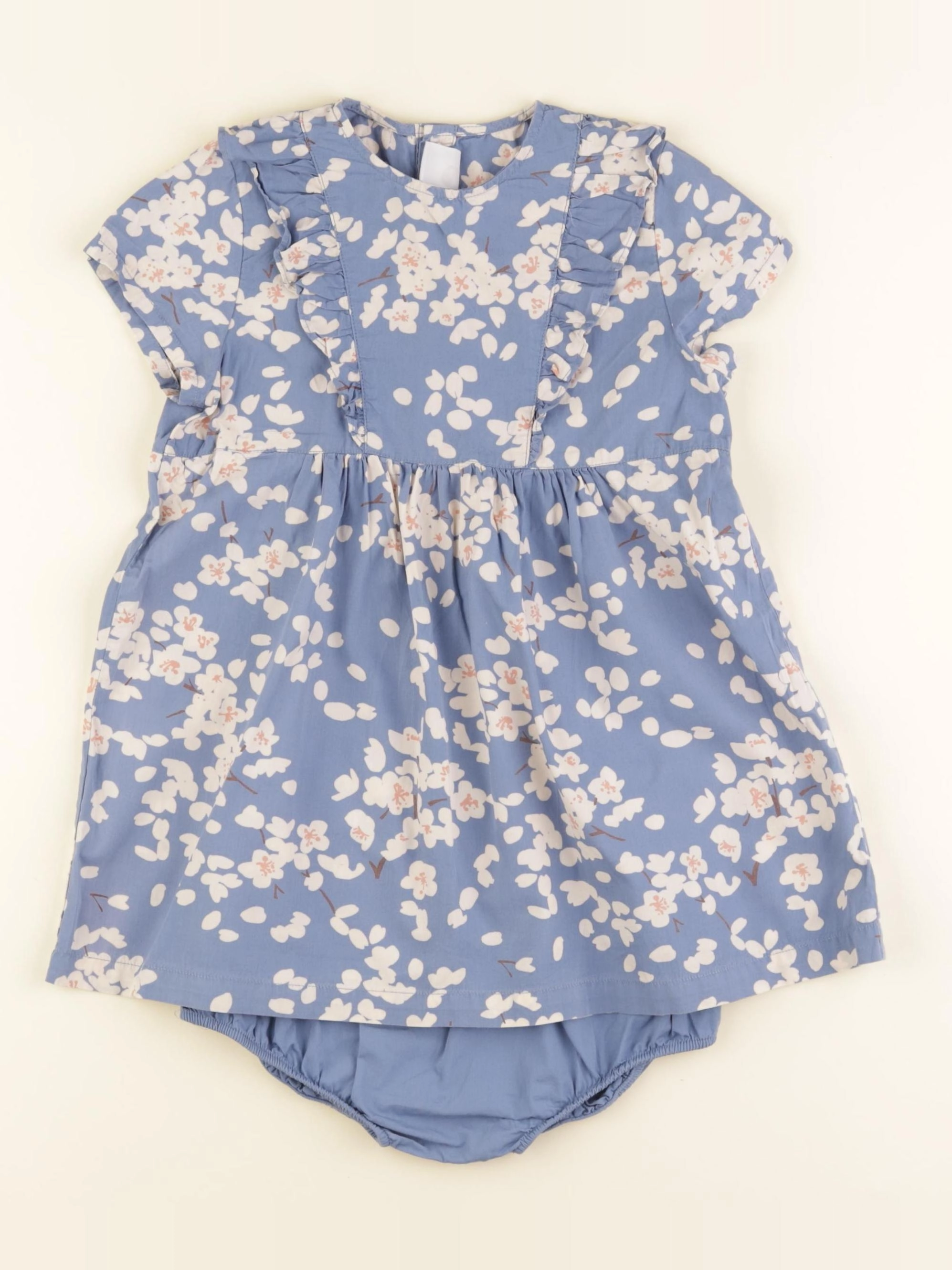 Petit Bateau - robe bleu - 36 mois