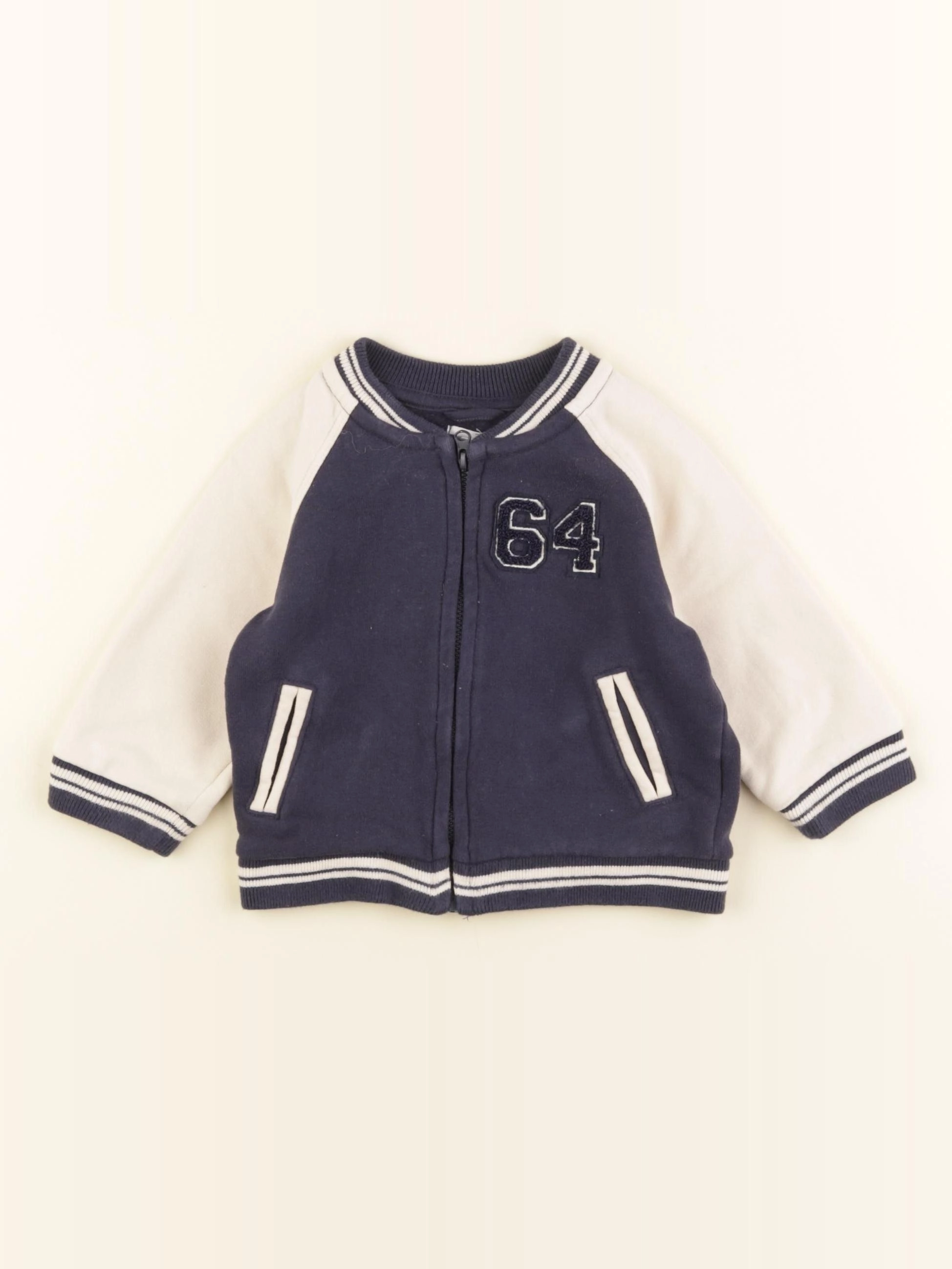 Vertbaudet - sweat bleu - 9 mois