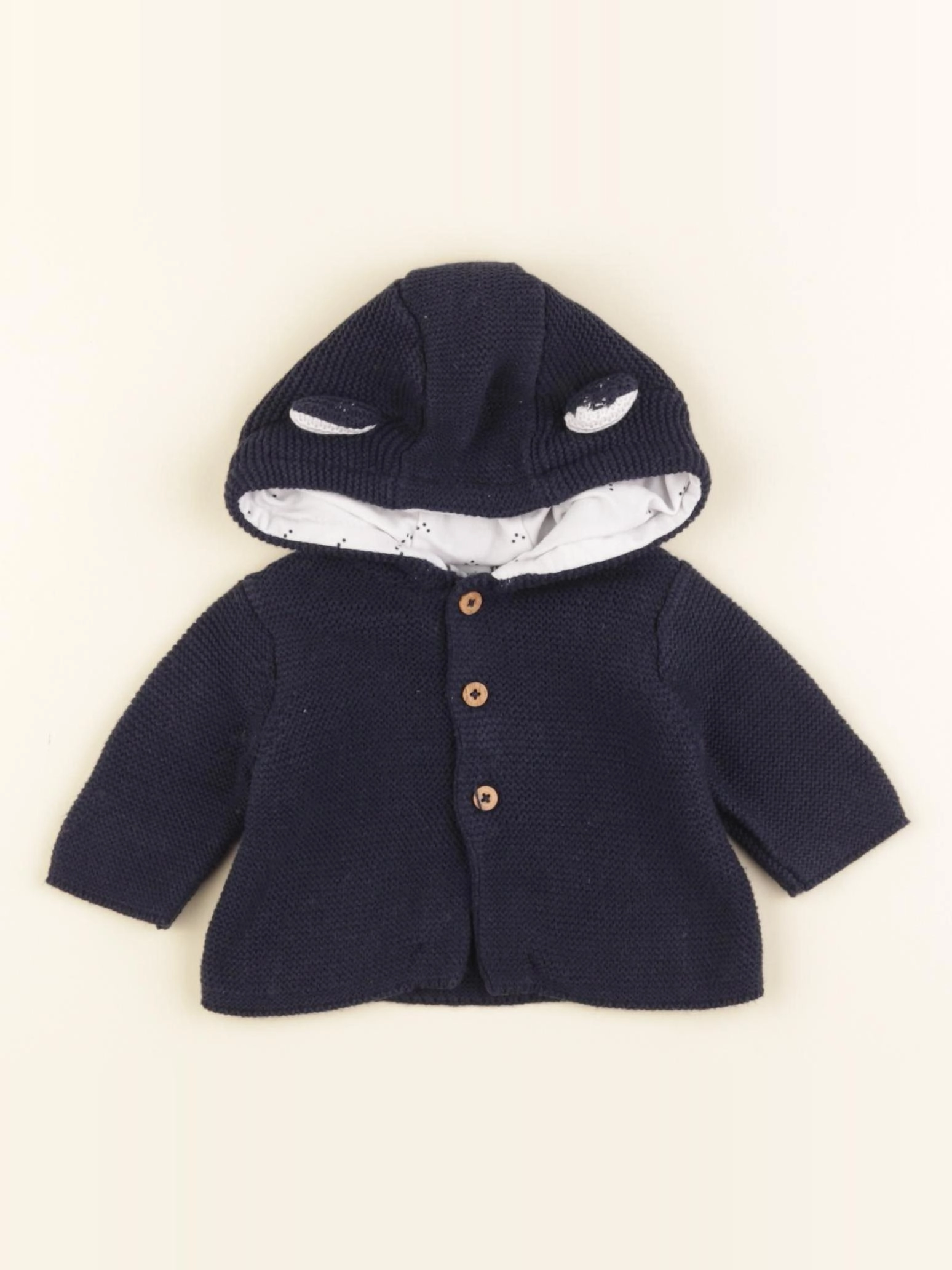 Vertbaudet - gilet bleu - 0 mois