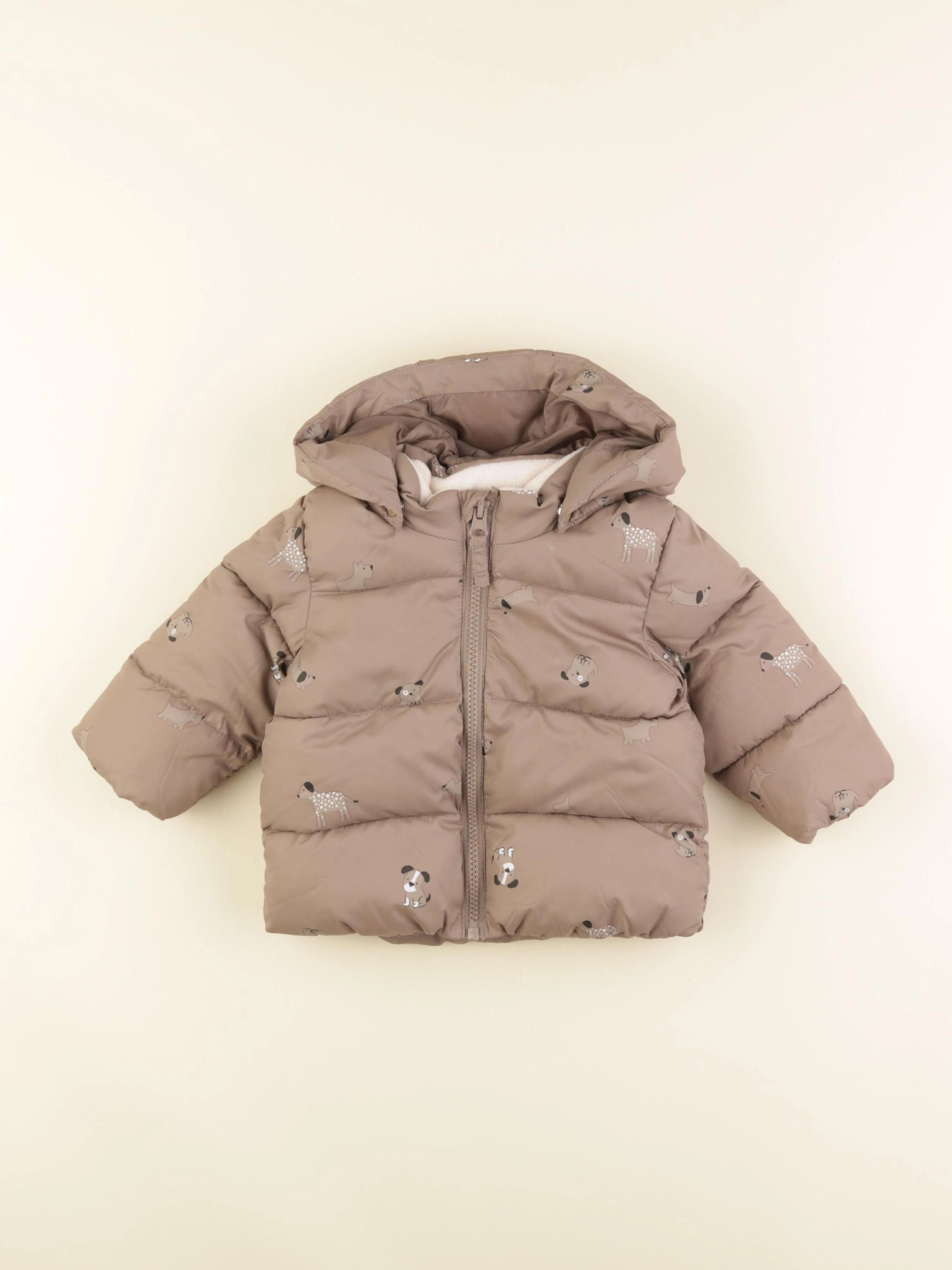 H&M - doudoune marron - 4/6 mois