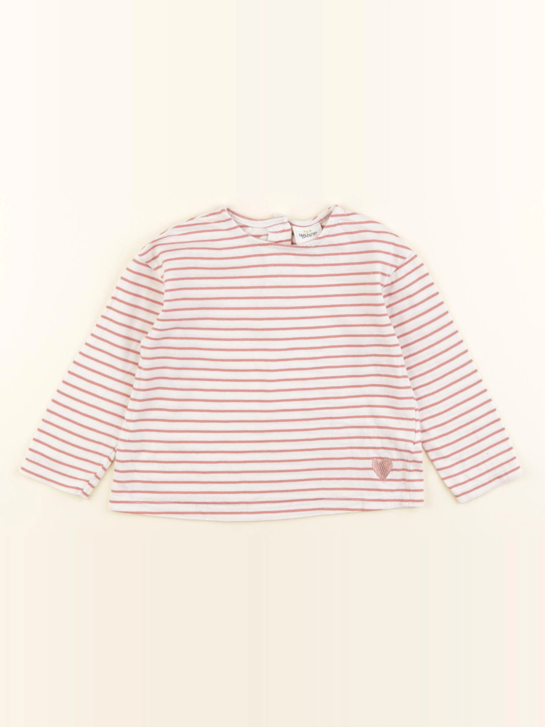 Tape à l'oeil - tee-shirt blanc, rose - 24 mois