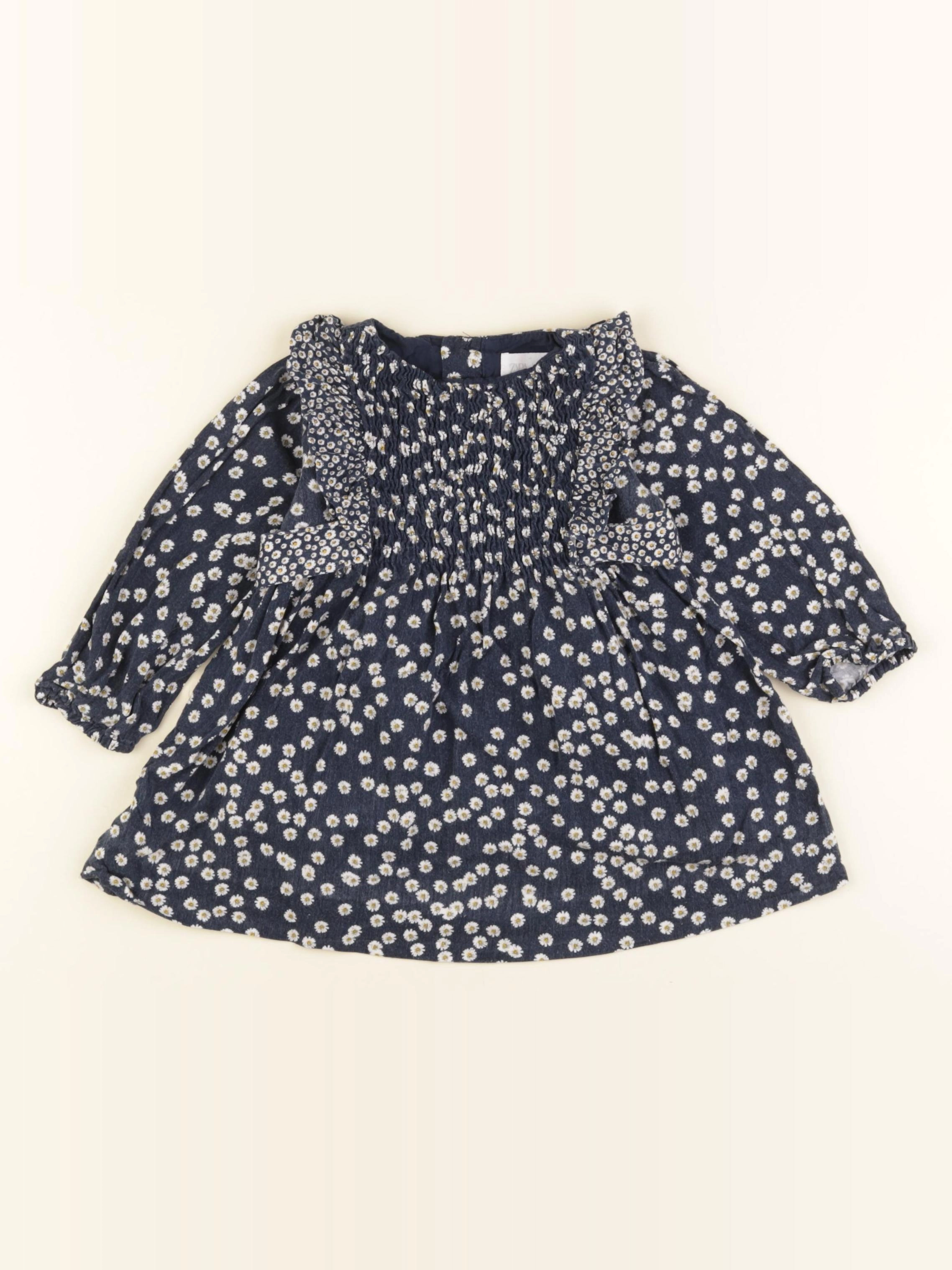 Zara - robe bleu, jaune - 12/18 mois