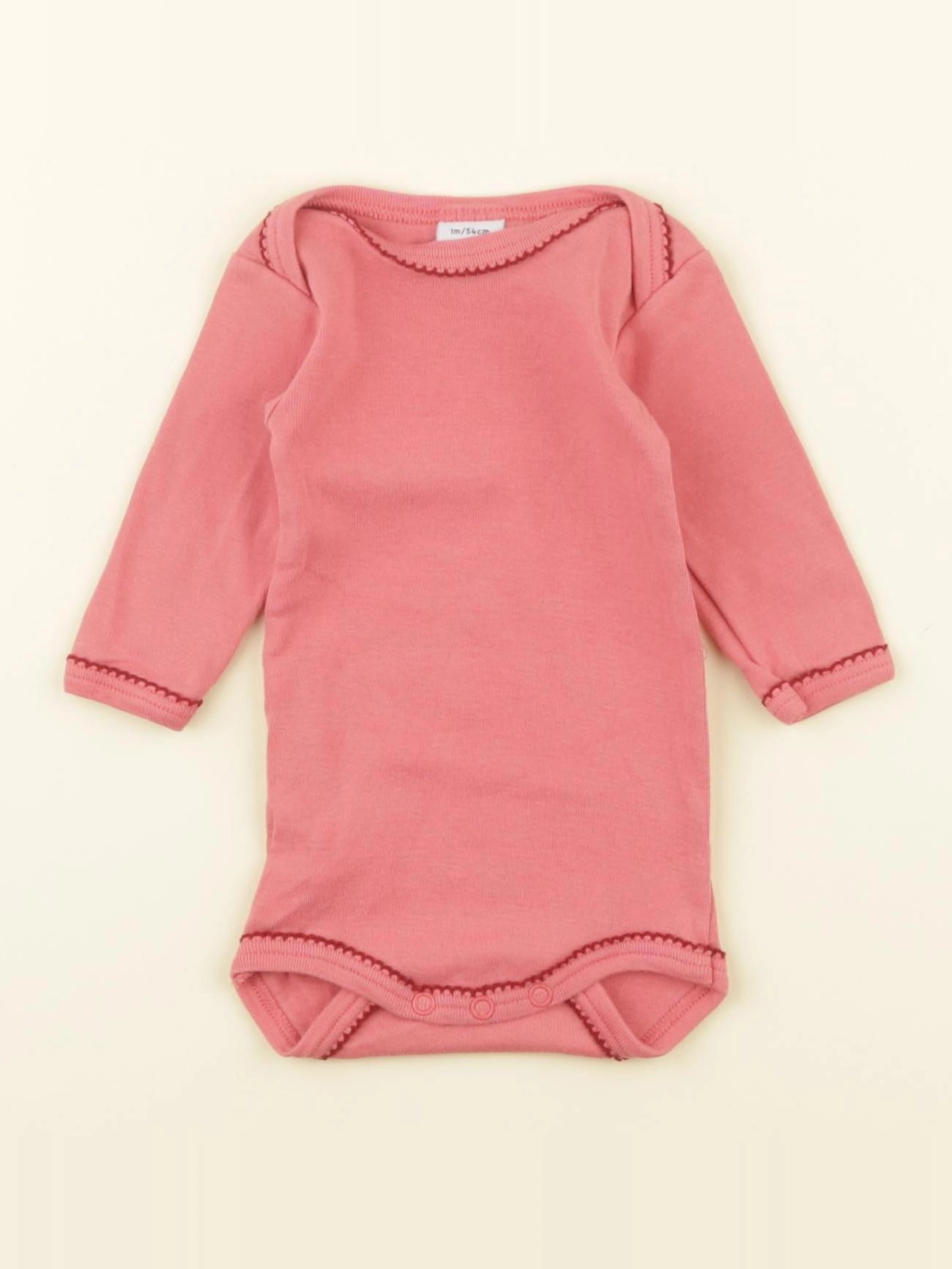 Petit Bateau - body rose - 1 mois