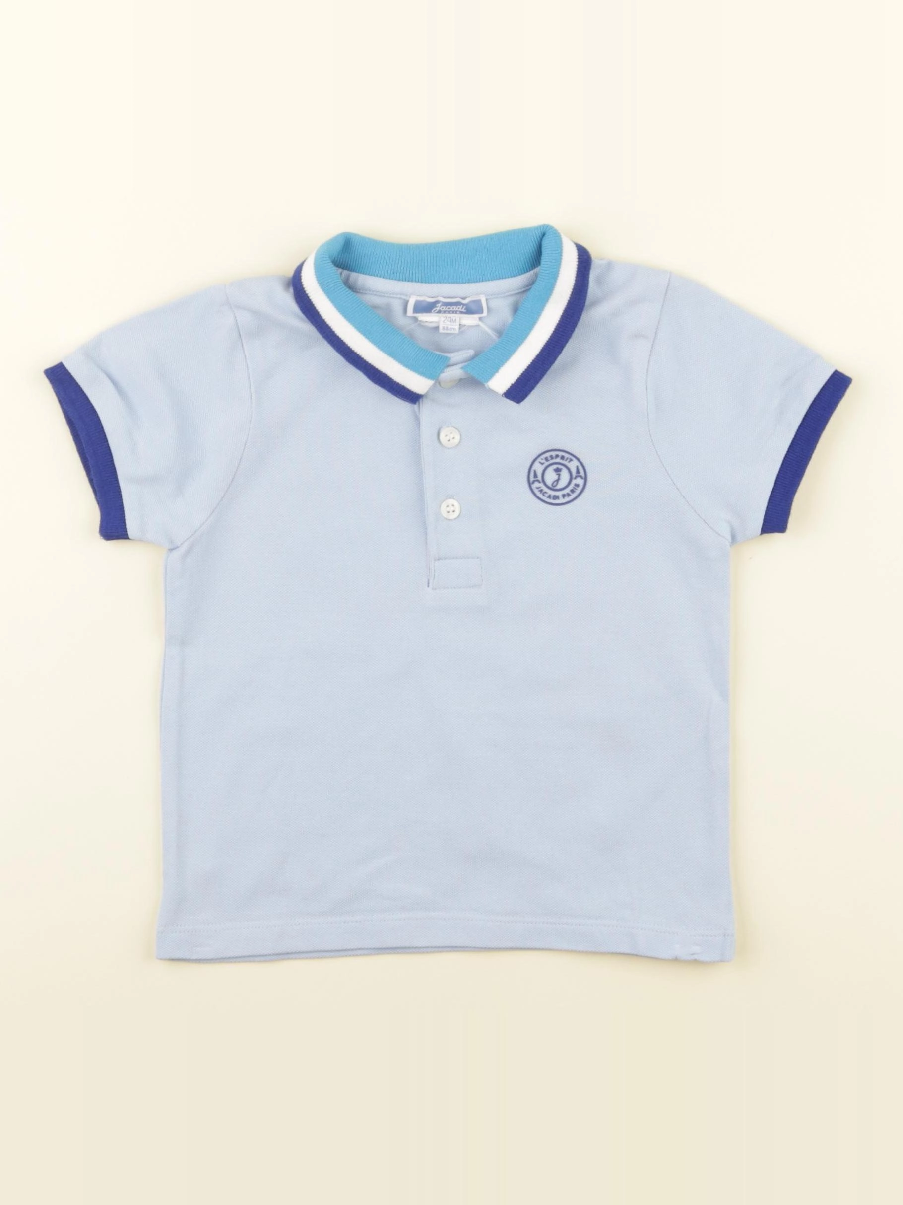 Jacadi - polo bleu - 24 mois