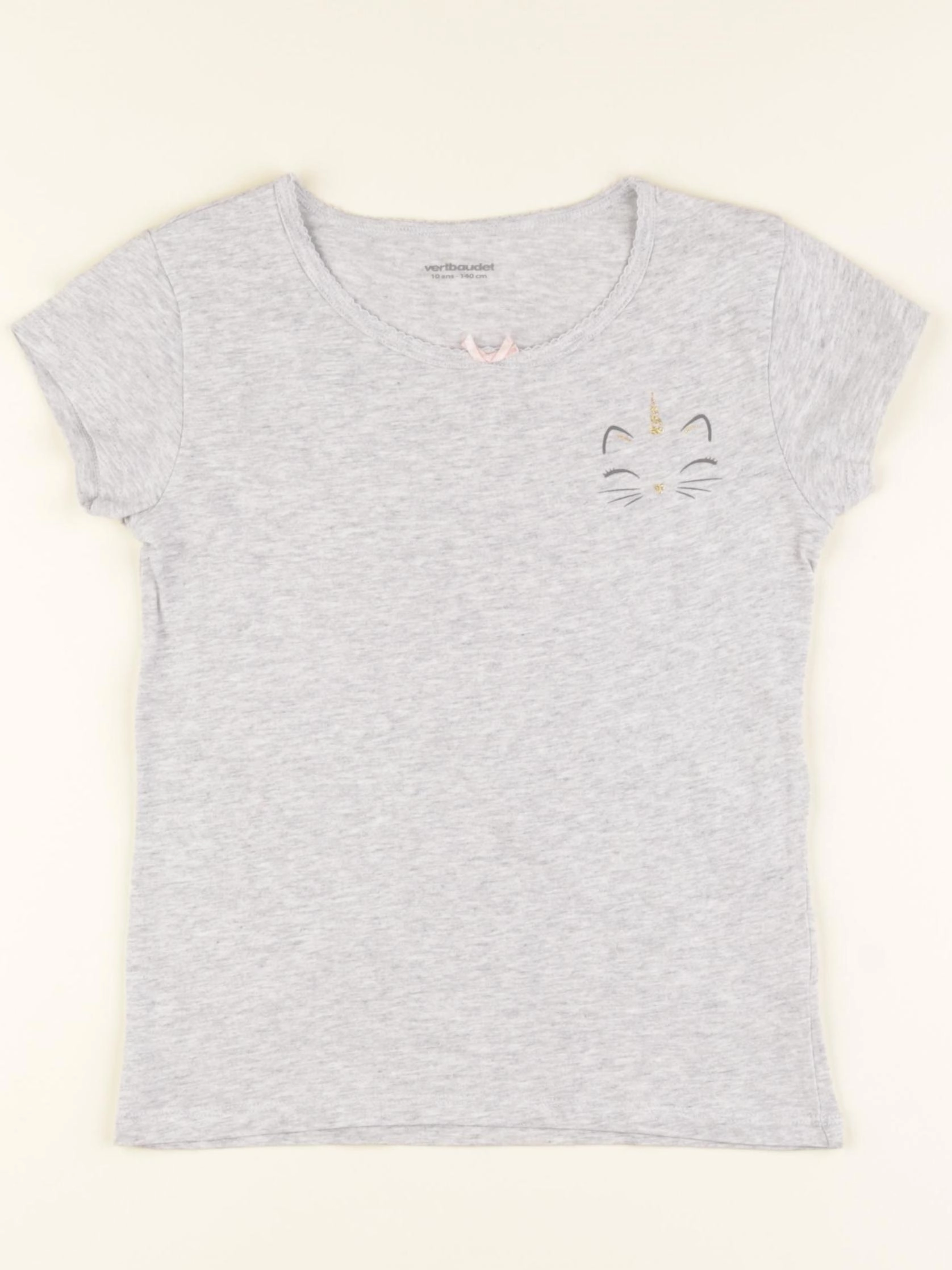 Vertbaudet - maillot de corps gris - 10 ans