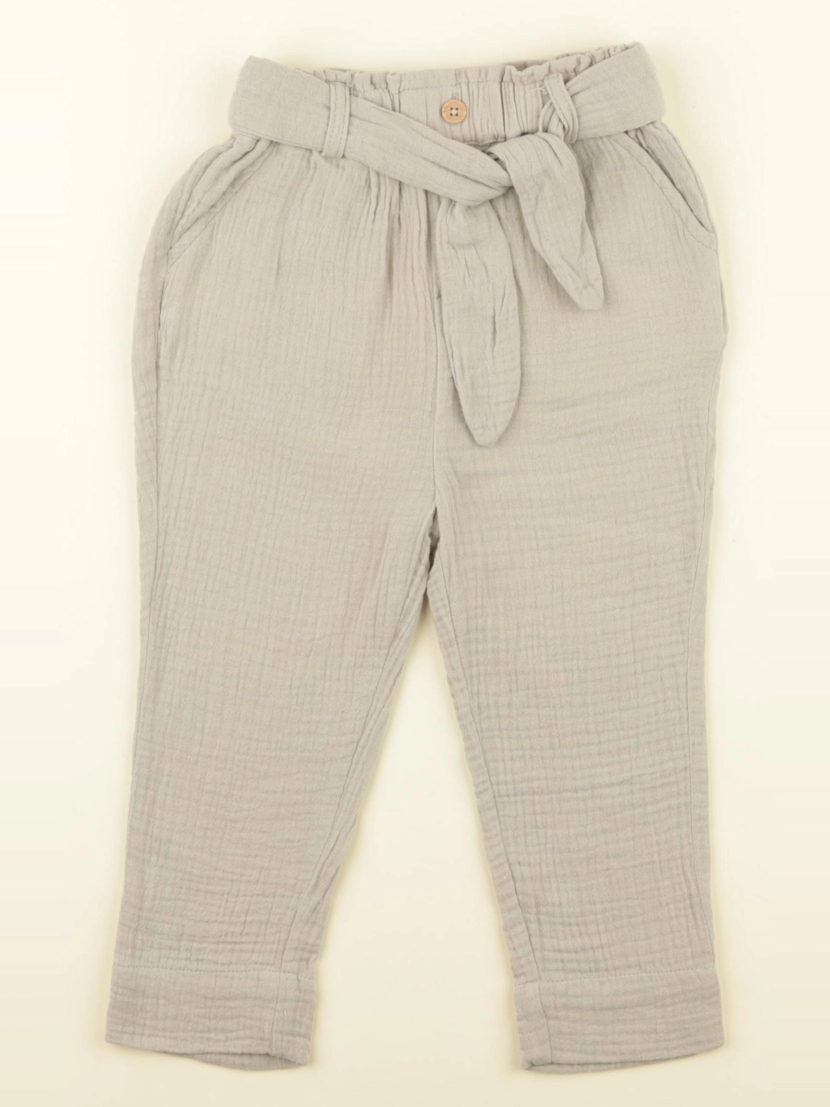 Vertbaudet - pantalon vert - 24 mois