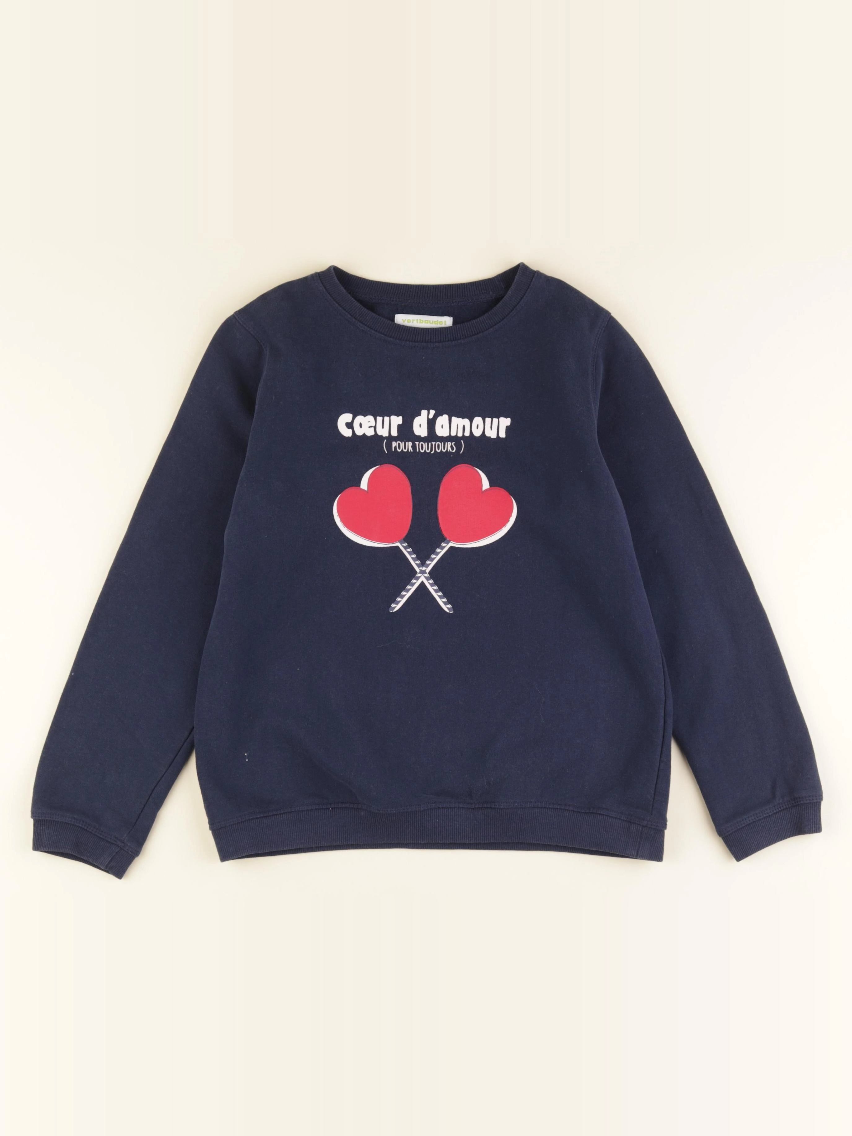 Vertbaudet - sweat bleu - 10 ans