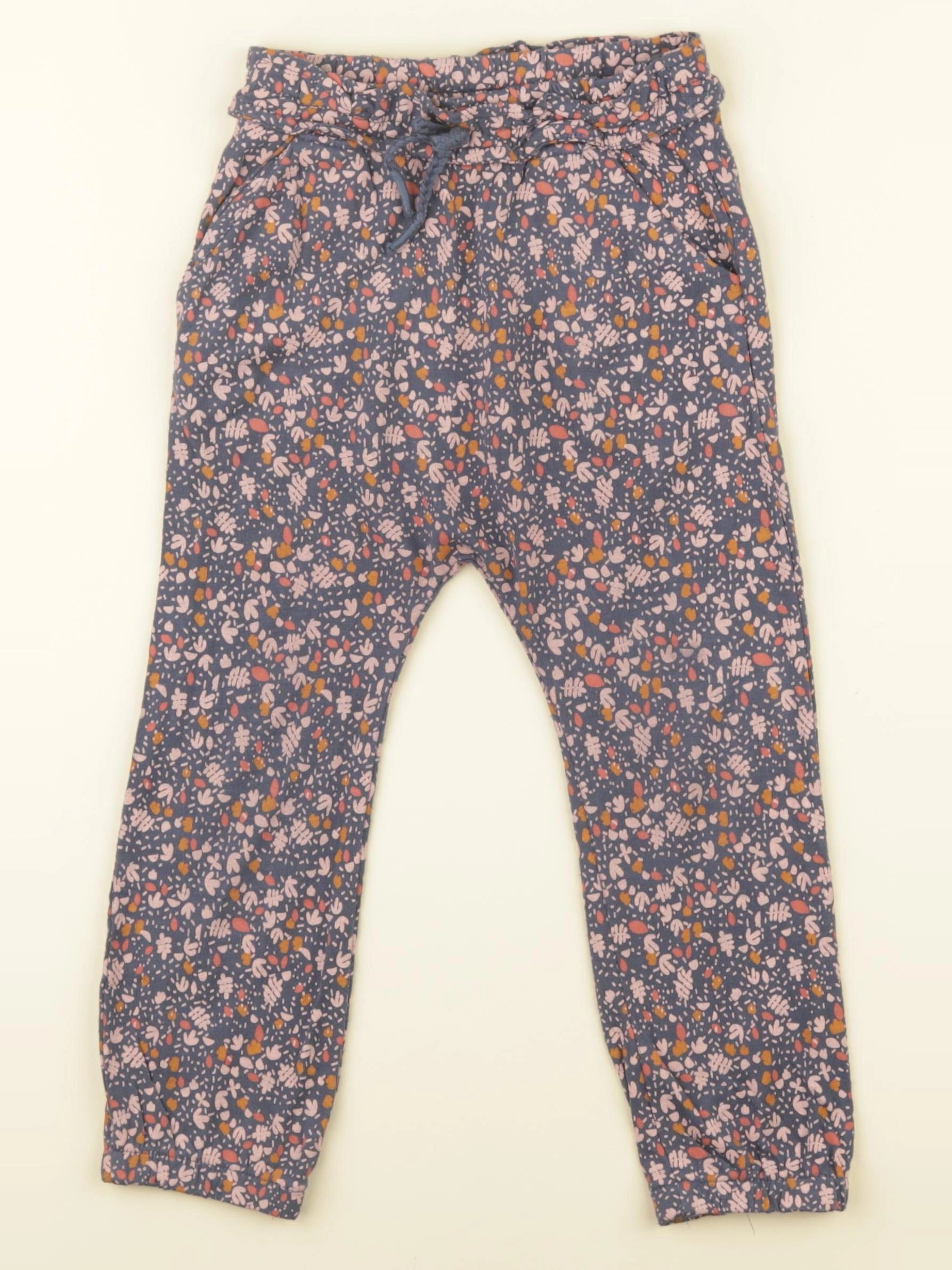 Vertbaudet - sarouel bleu, rose - 3 ans