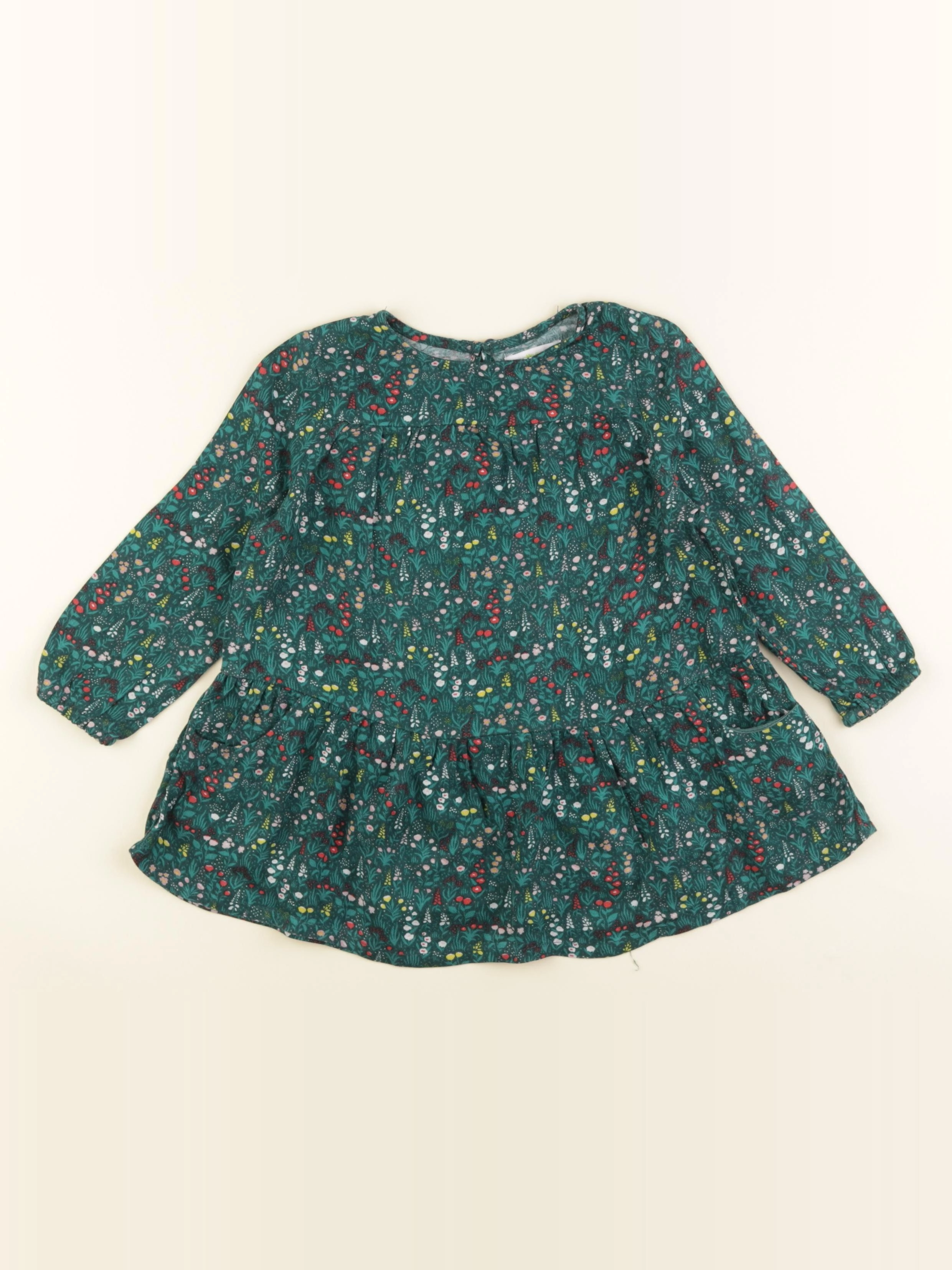 Vertbaudet - robe vert - 2 ans