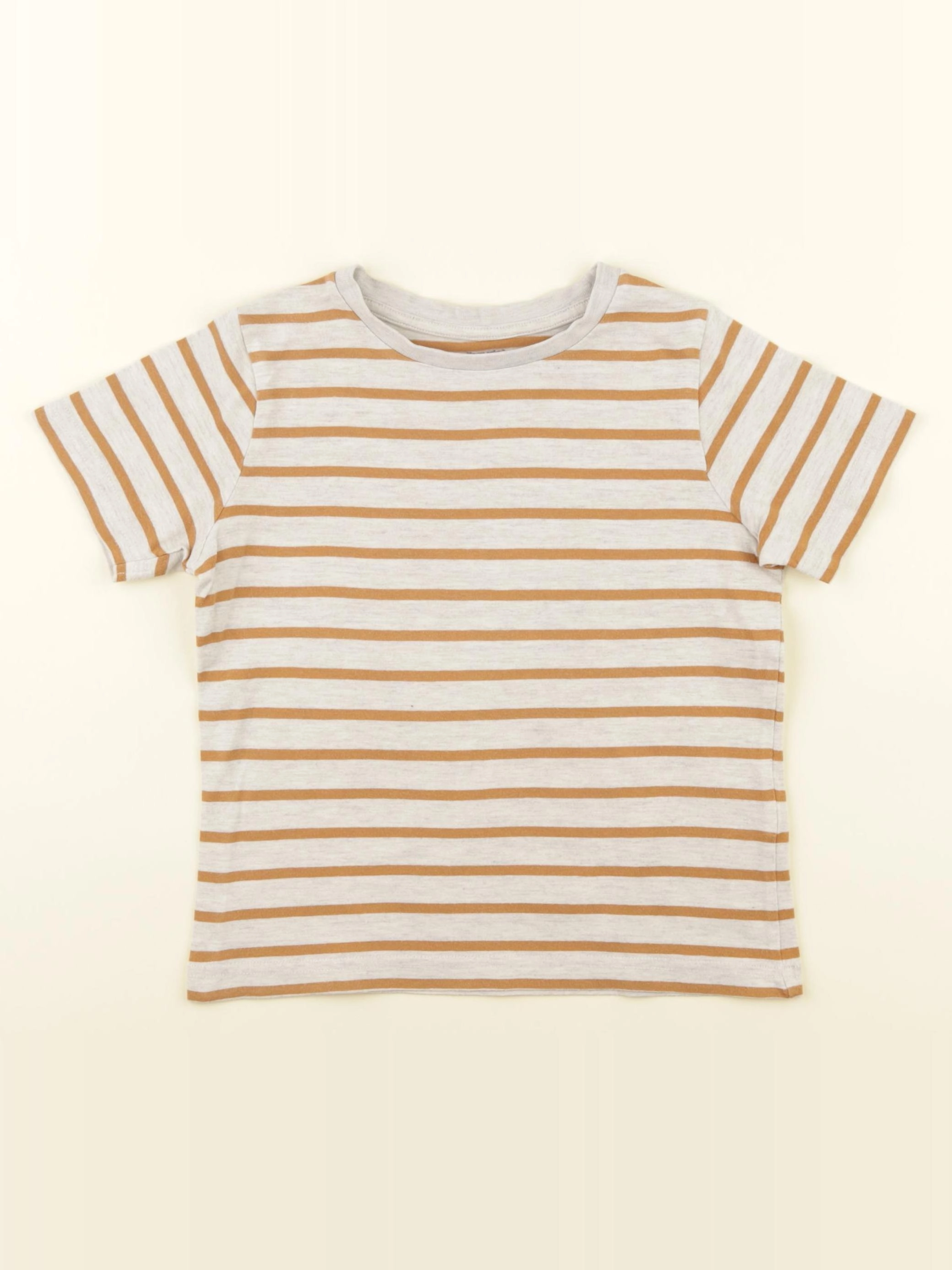 Vertbaudet - tee-shirt beige, marron - 5 ans
