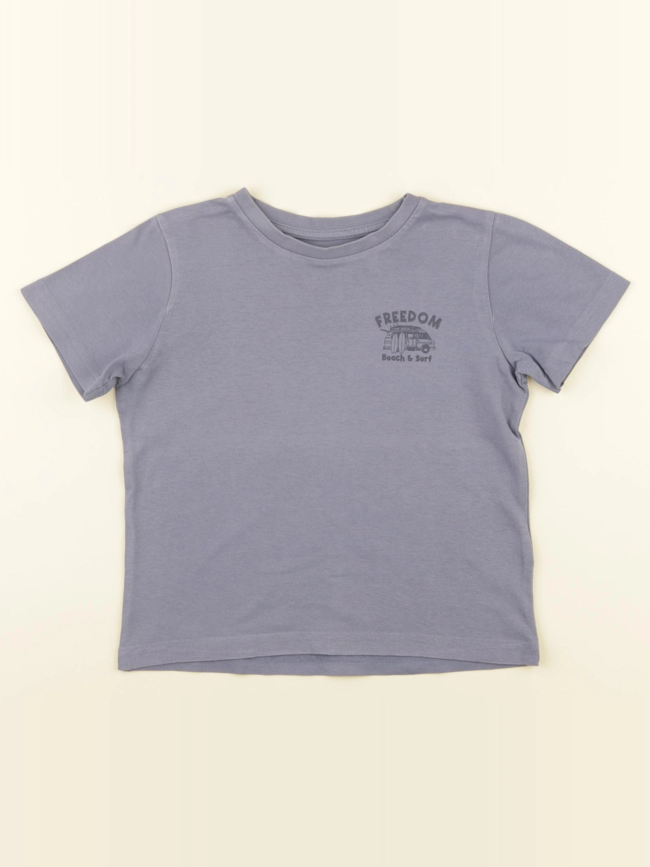 Vertbaudet - tee-shirt bleu - 5 ans