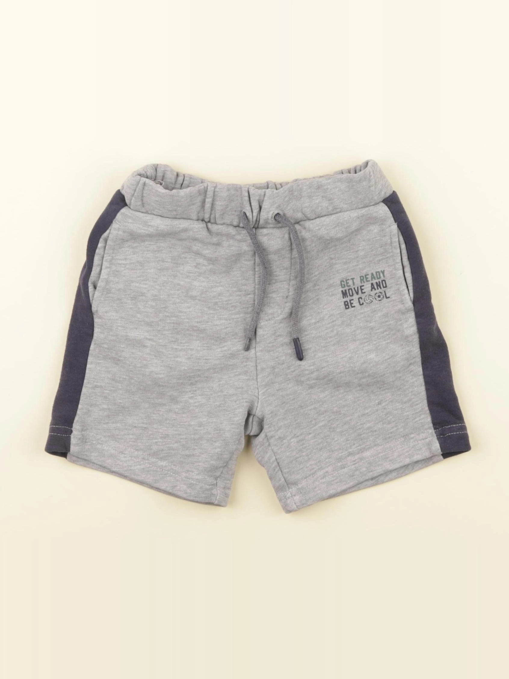 Vertbaudet - short bleu, gris - 4 ans