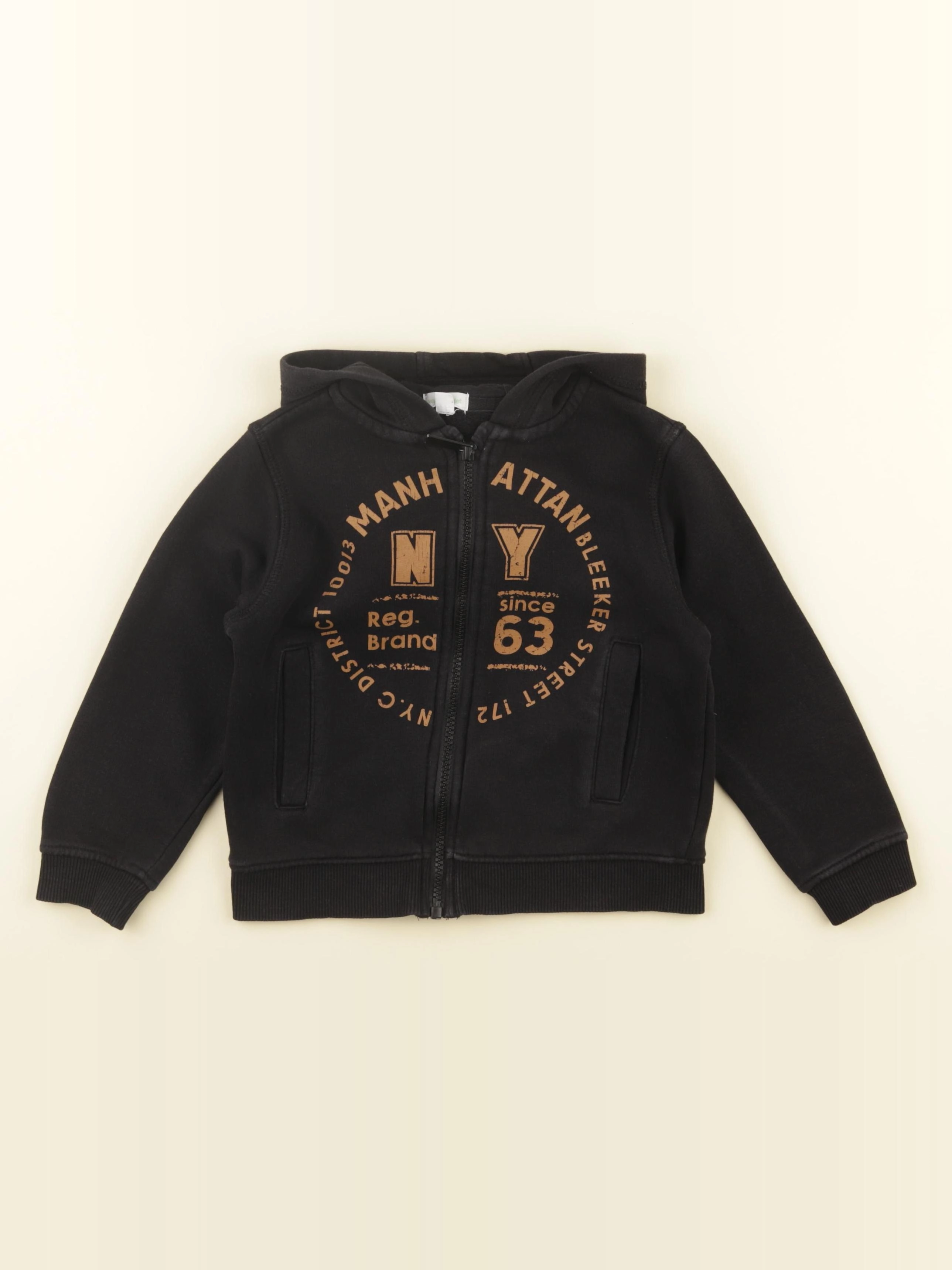 Vertbaudet - sweat noir - 5 ans