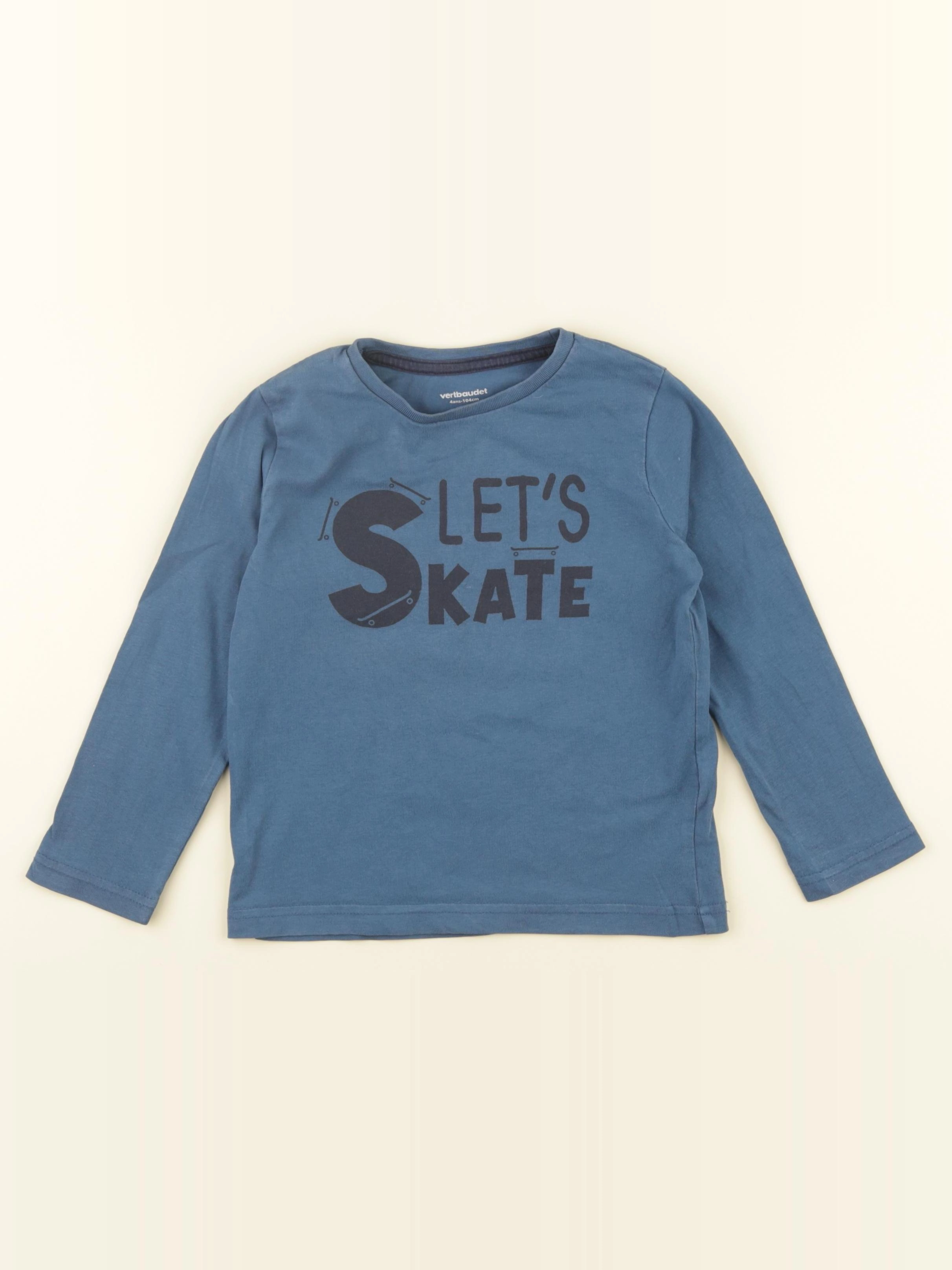 Vertbaudet - tee-shirt bleu - 4 ans
