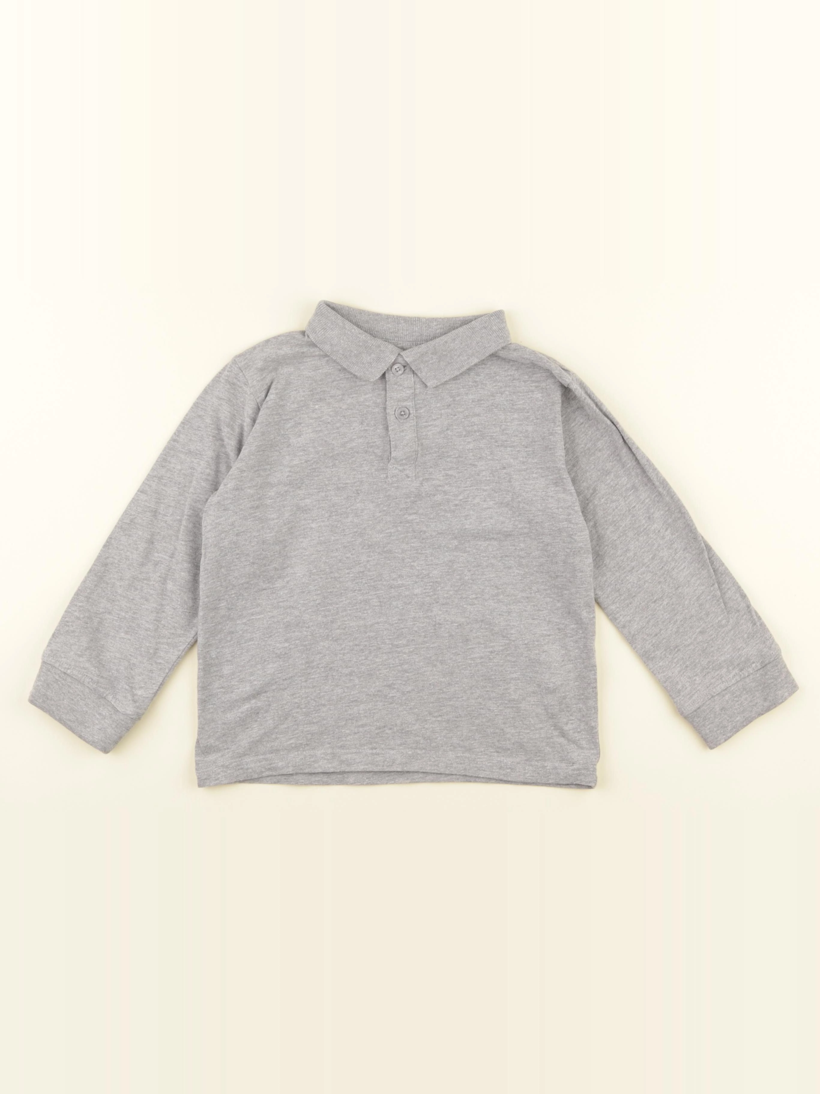 Vertbaudet - polo gris - 5 ans