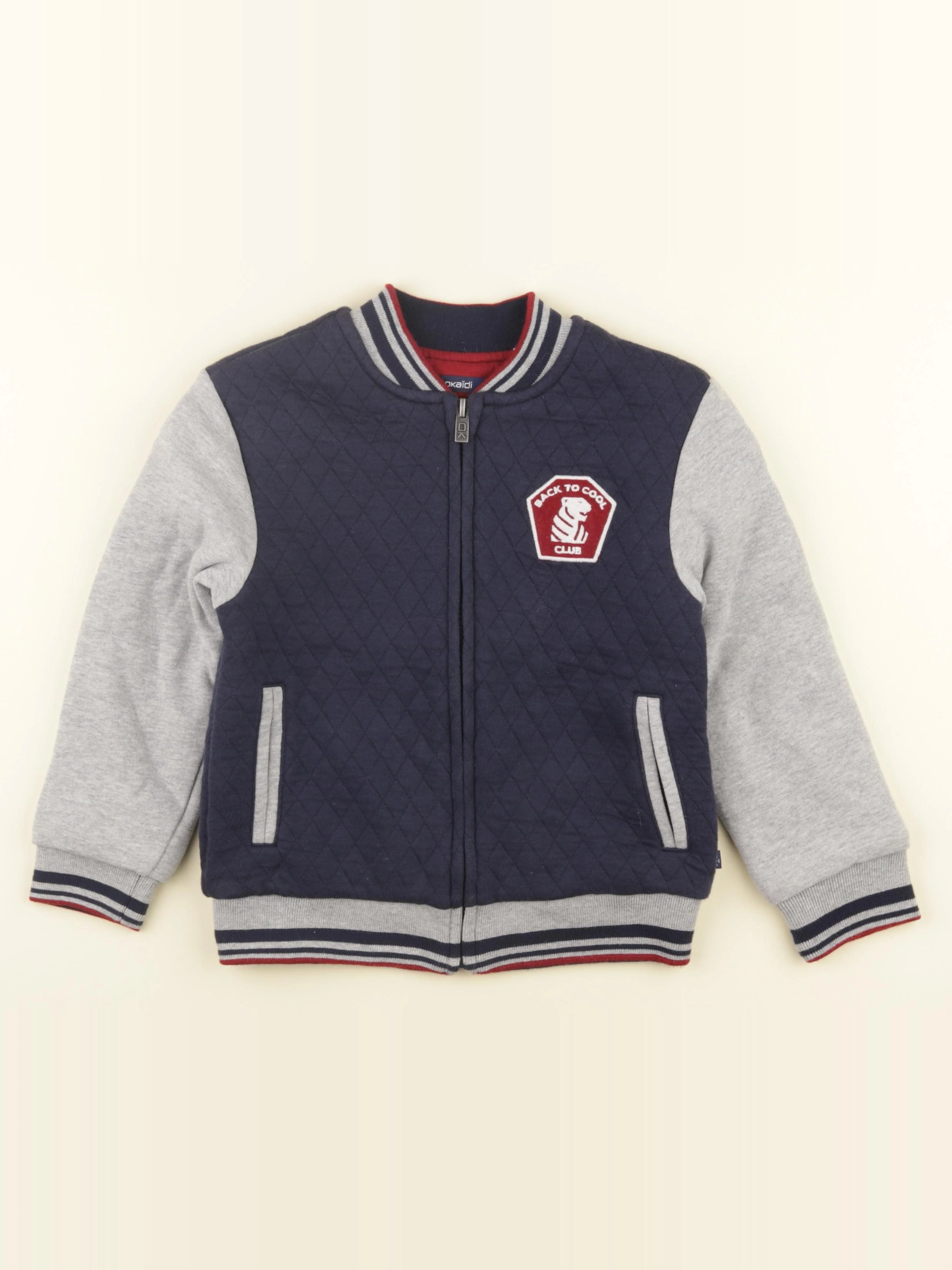 Okaidi - sweat bleu, gris - 6 ans
