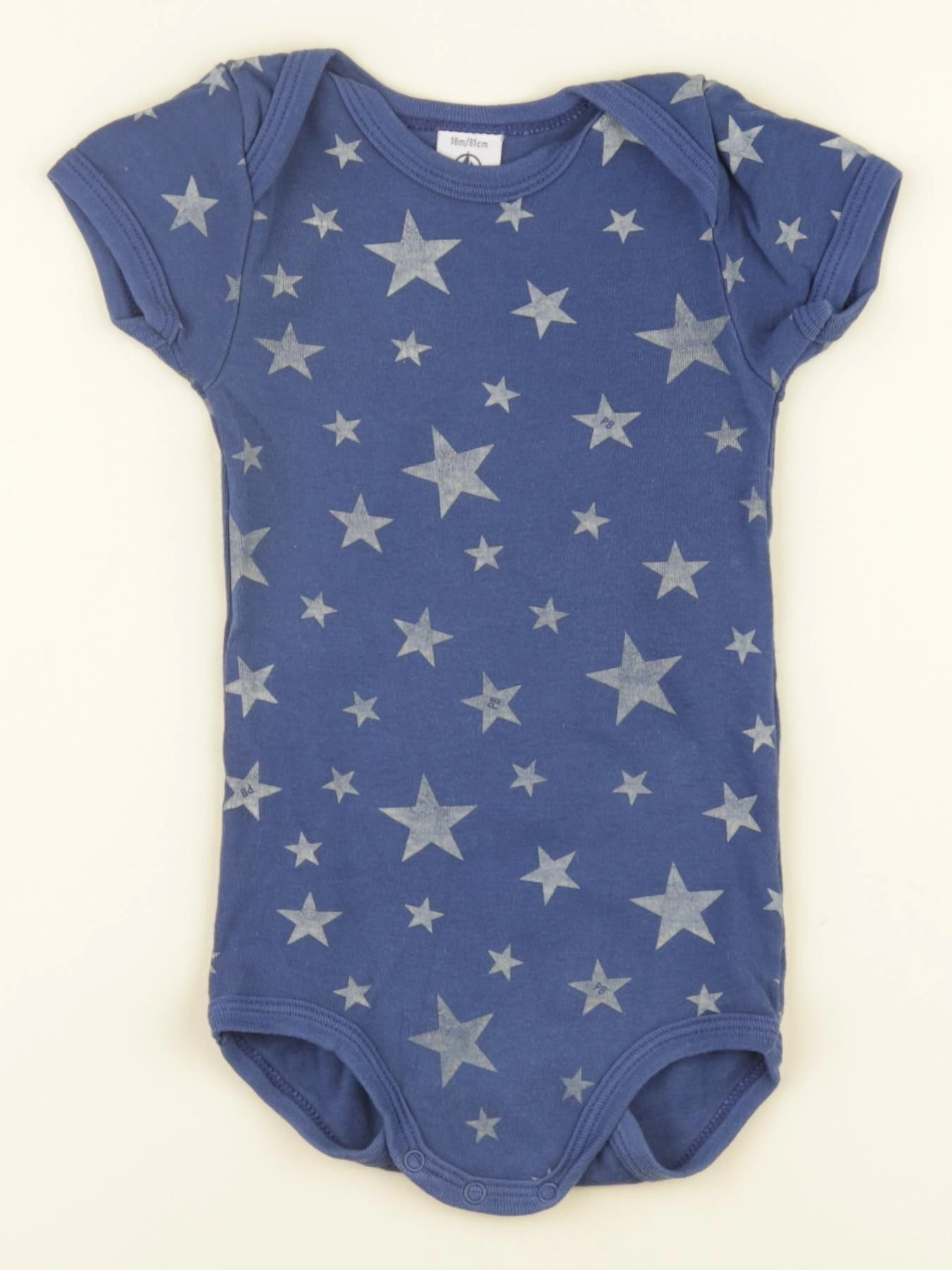 Petit Bateau - body bleu - 18 mois