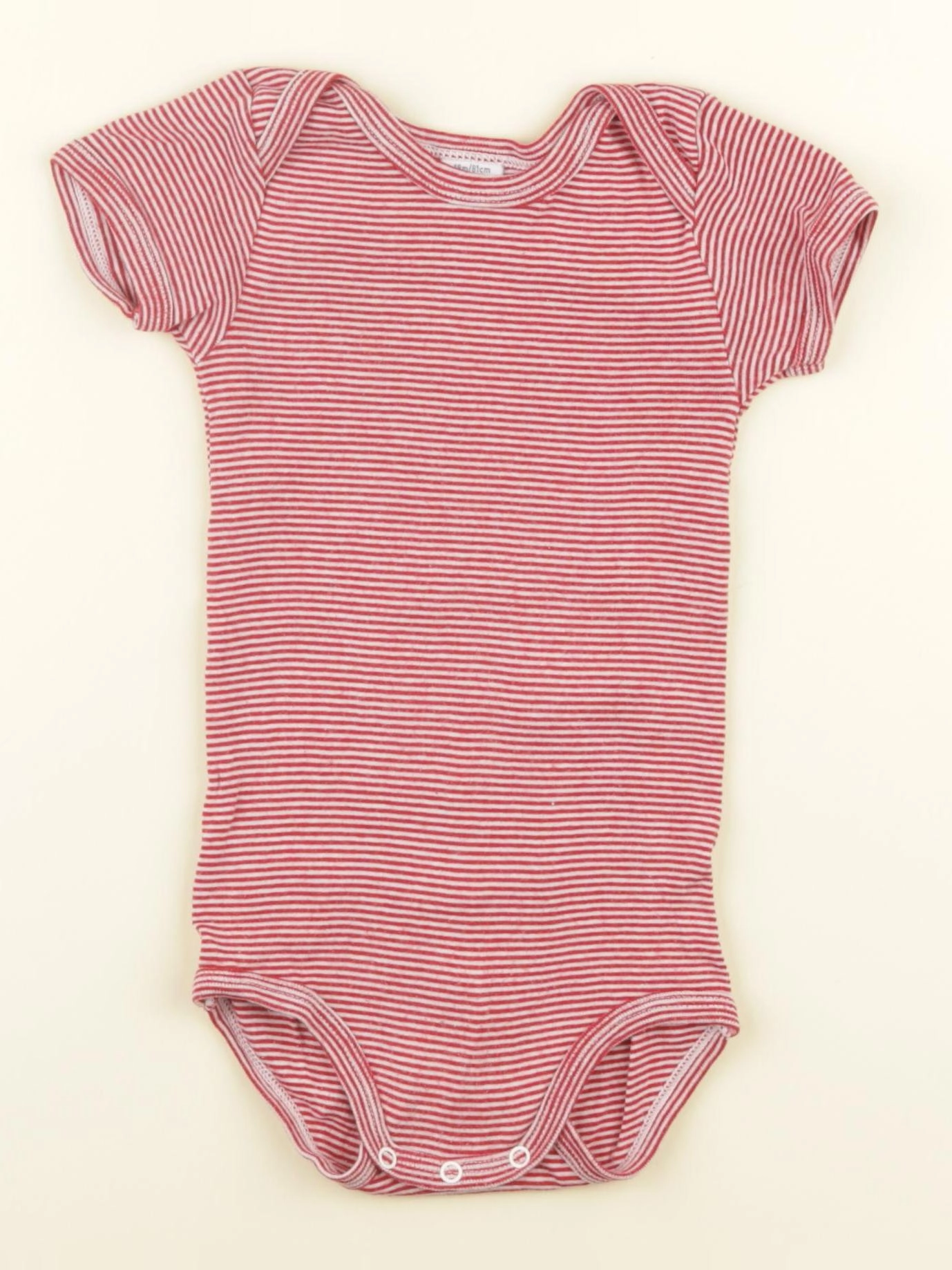 Petit Bateau - body rouge - 18 mois