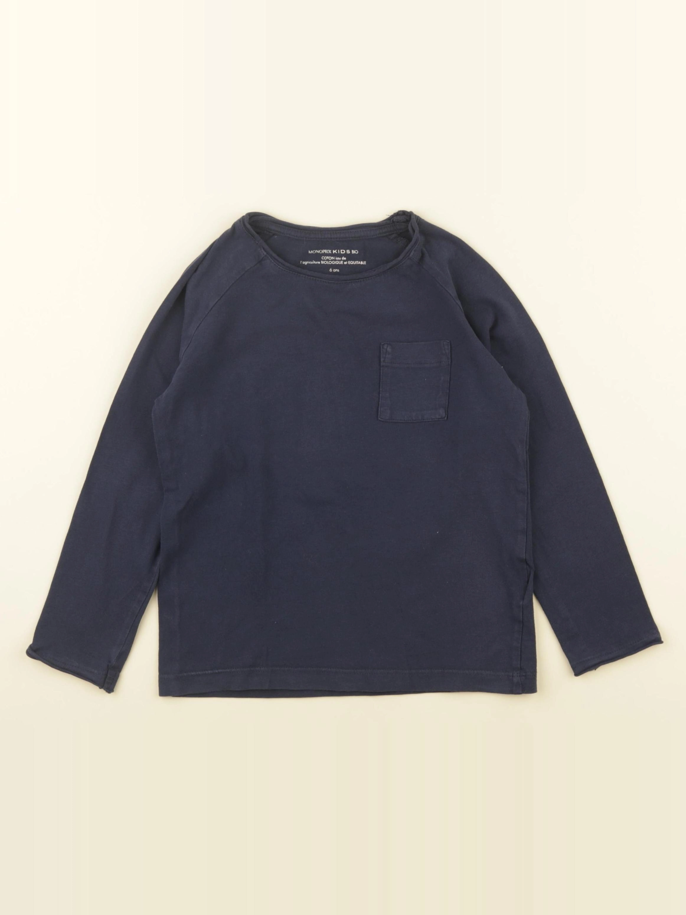 Monoprix - tee-shirt bleu - 6 ans