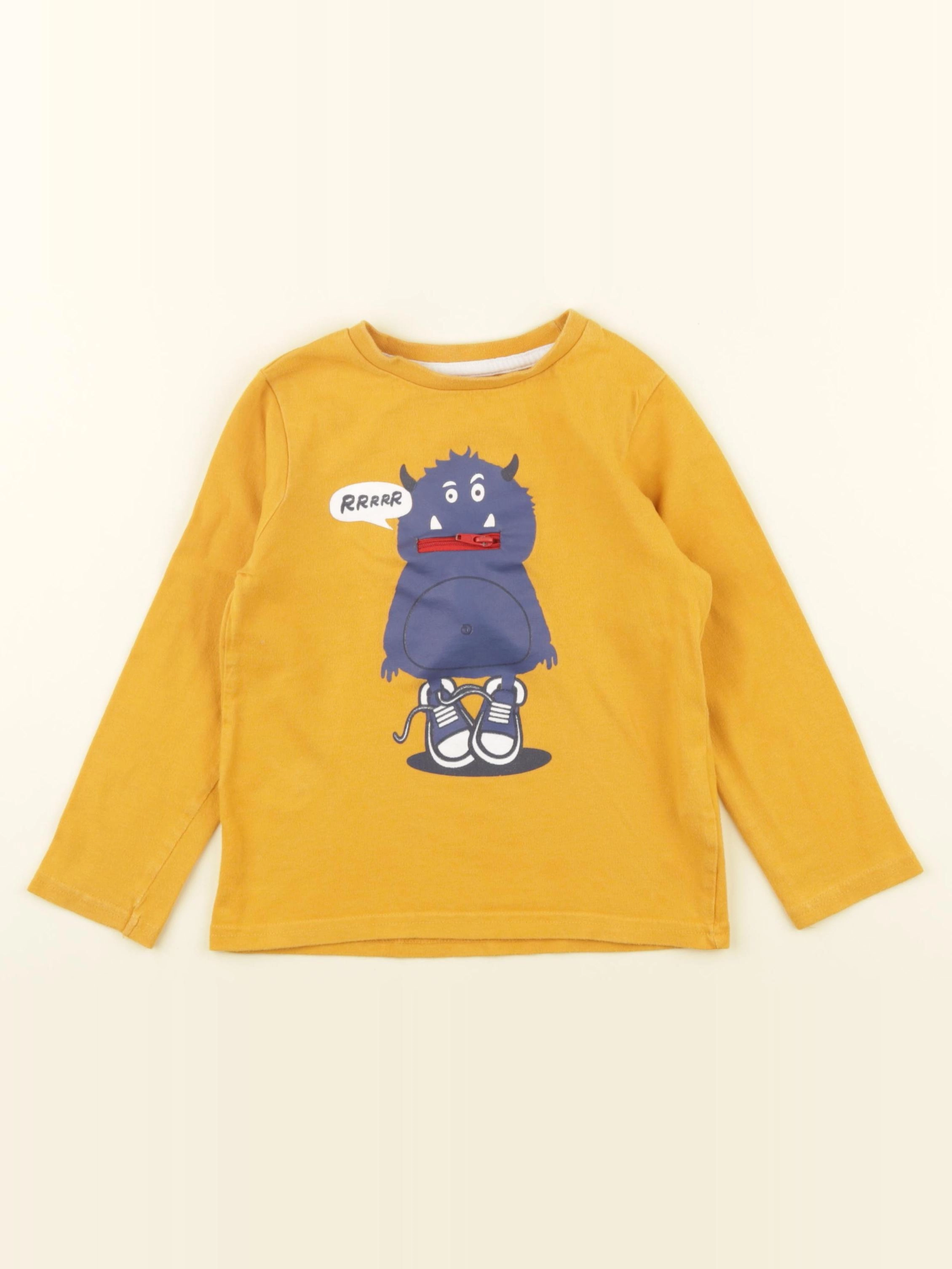 Vertbaudet - tee-shirt jaune - 4 ans