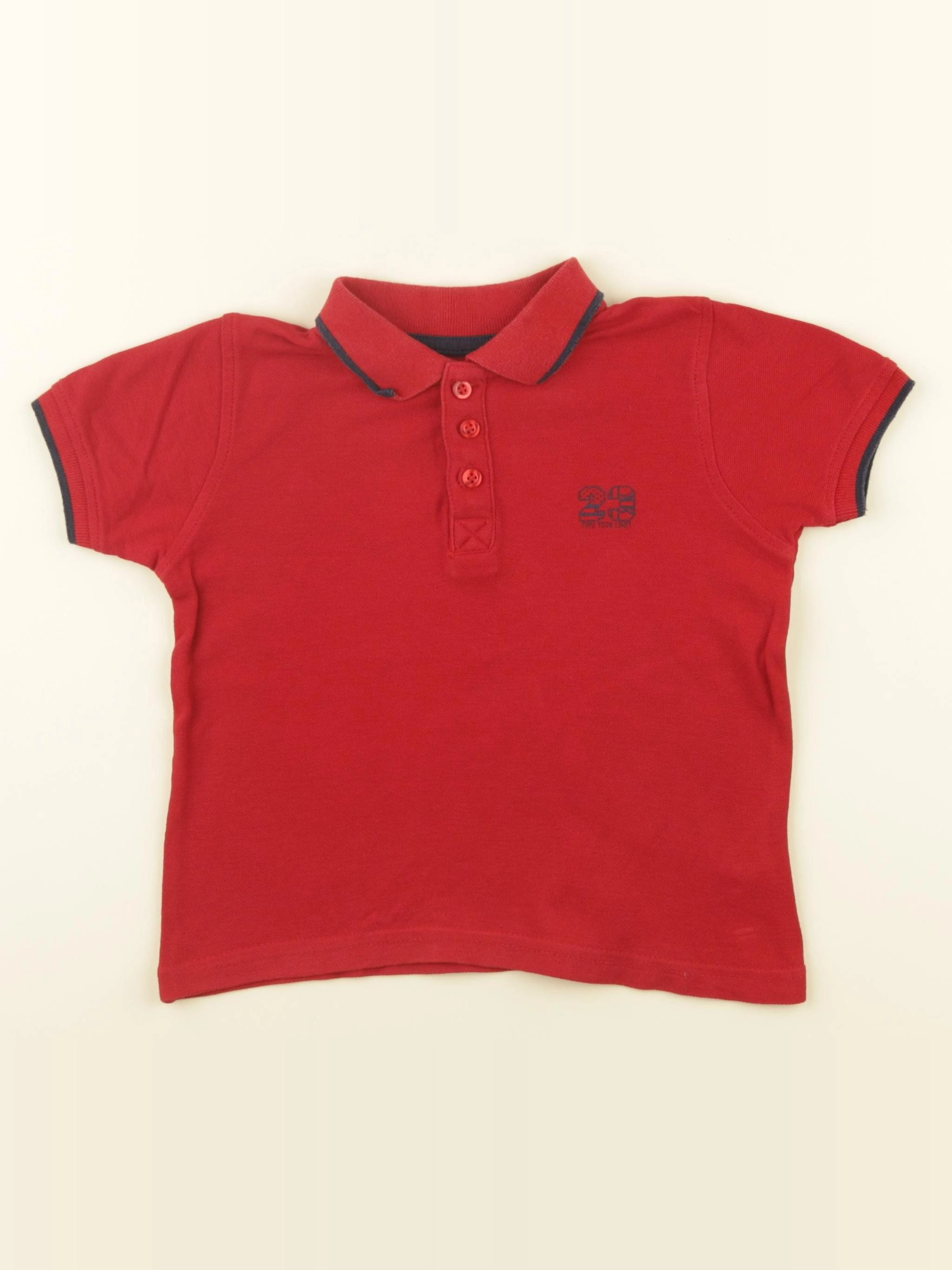 Vertbaudet - polo rouge - 4 ans