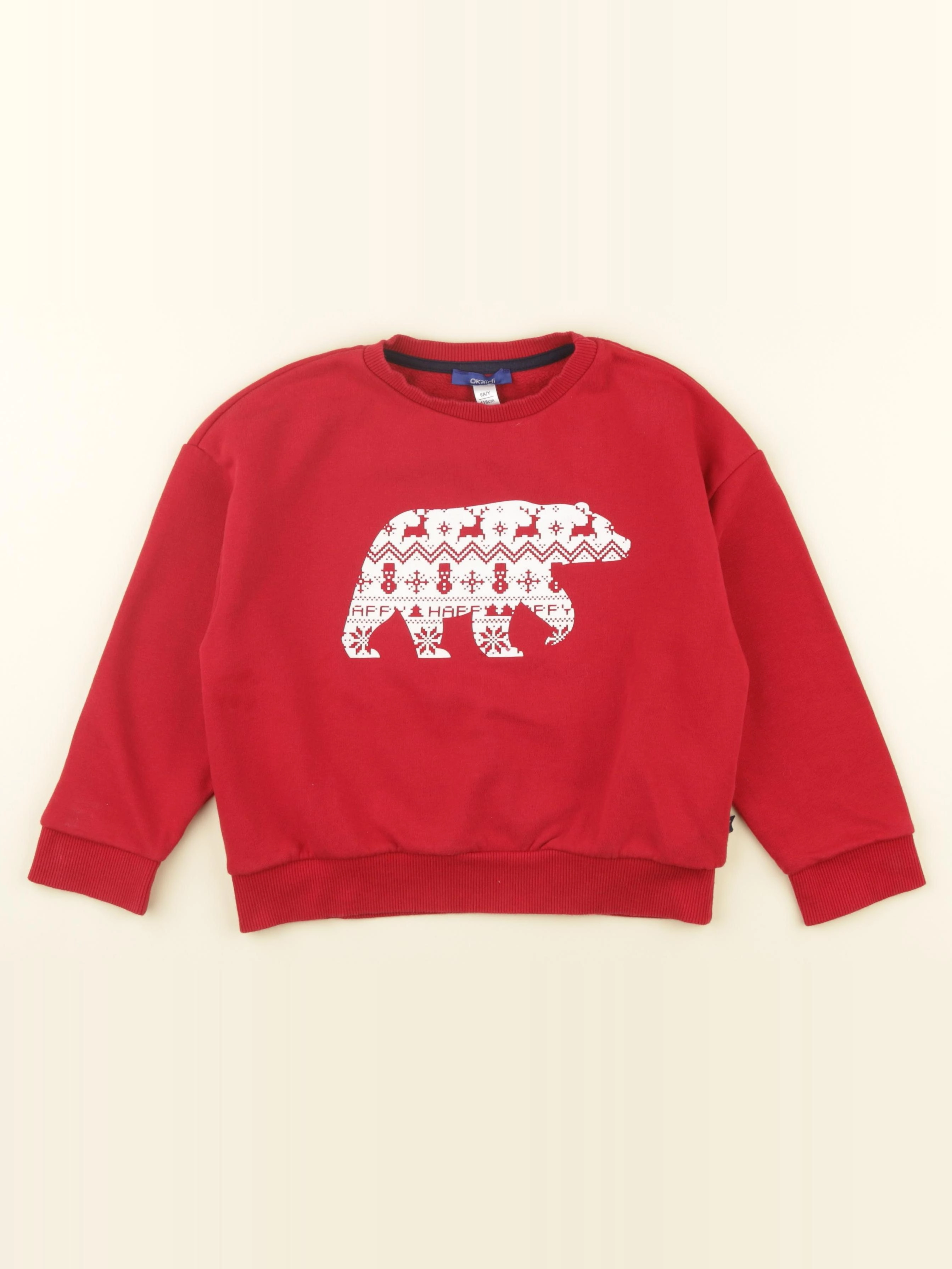 Okaidi - sweat rouge - 6 ans